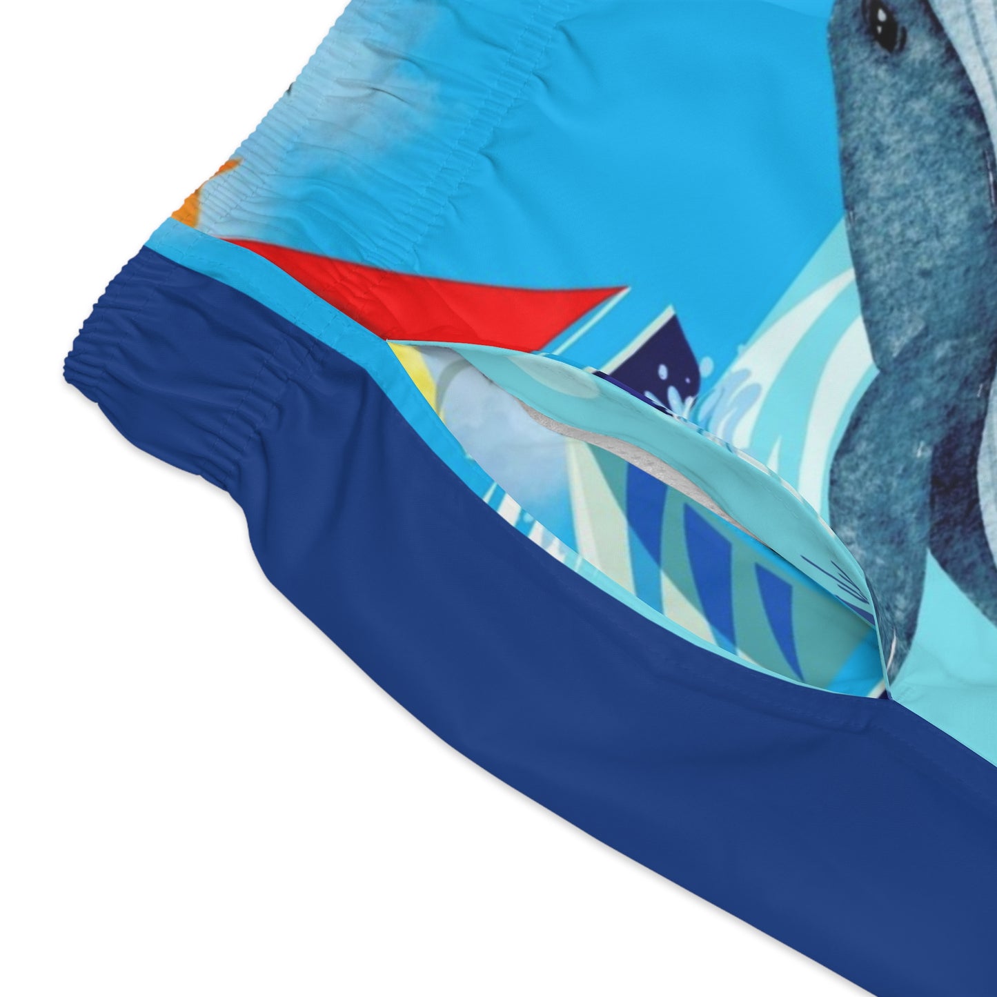 Ocean Adventure Swim Trunks - Fun Whale and Sea Life Design