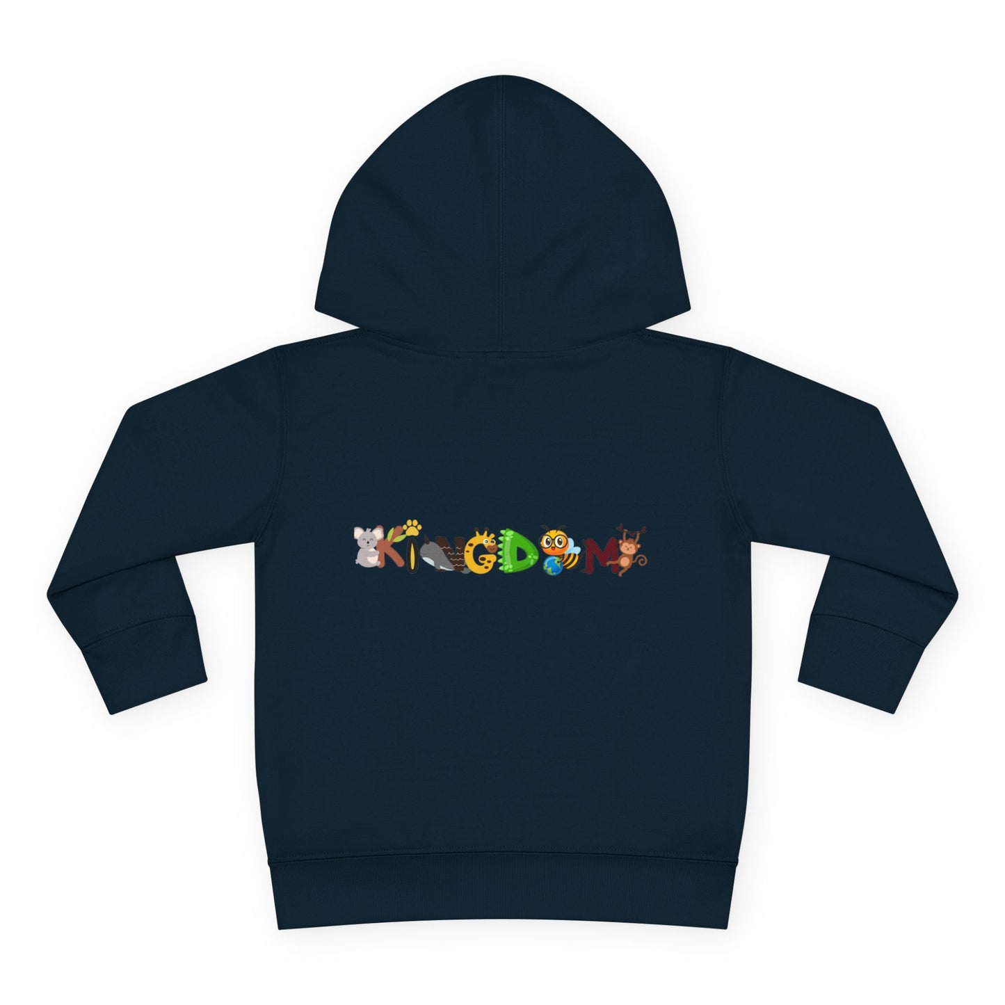 Elephant & Floral Night Sky Toddler Hoodie, Wildlife Theme Pullover Fleece