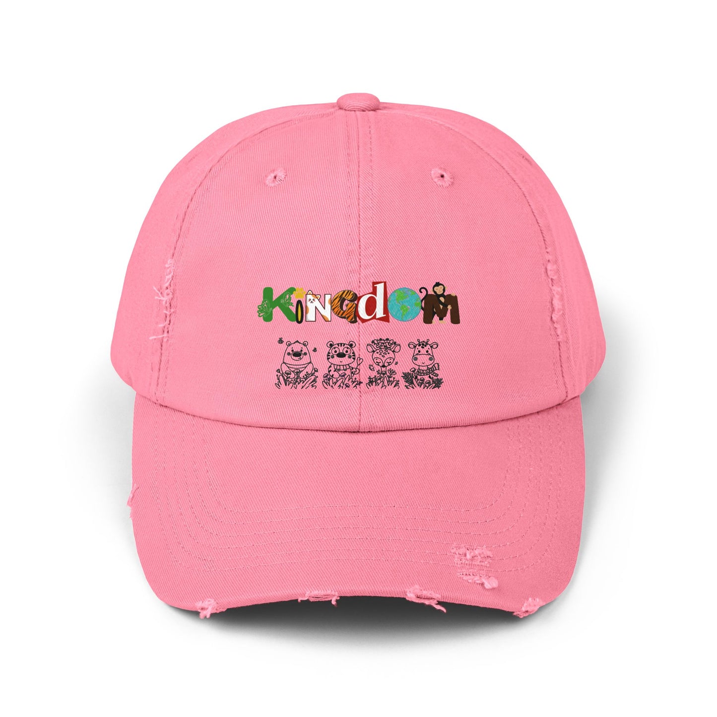Graphic animal-themed Unisex Distressed Cap