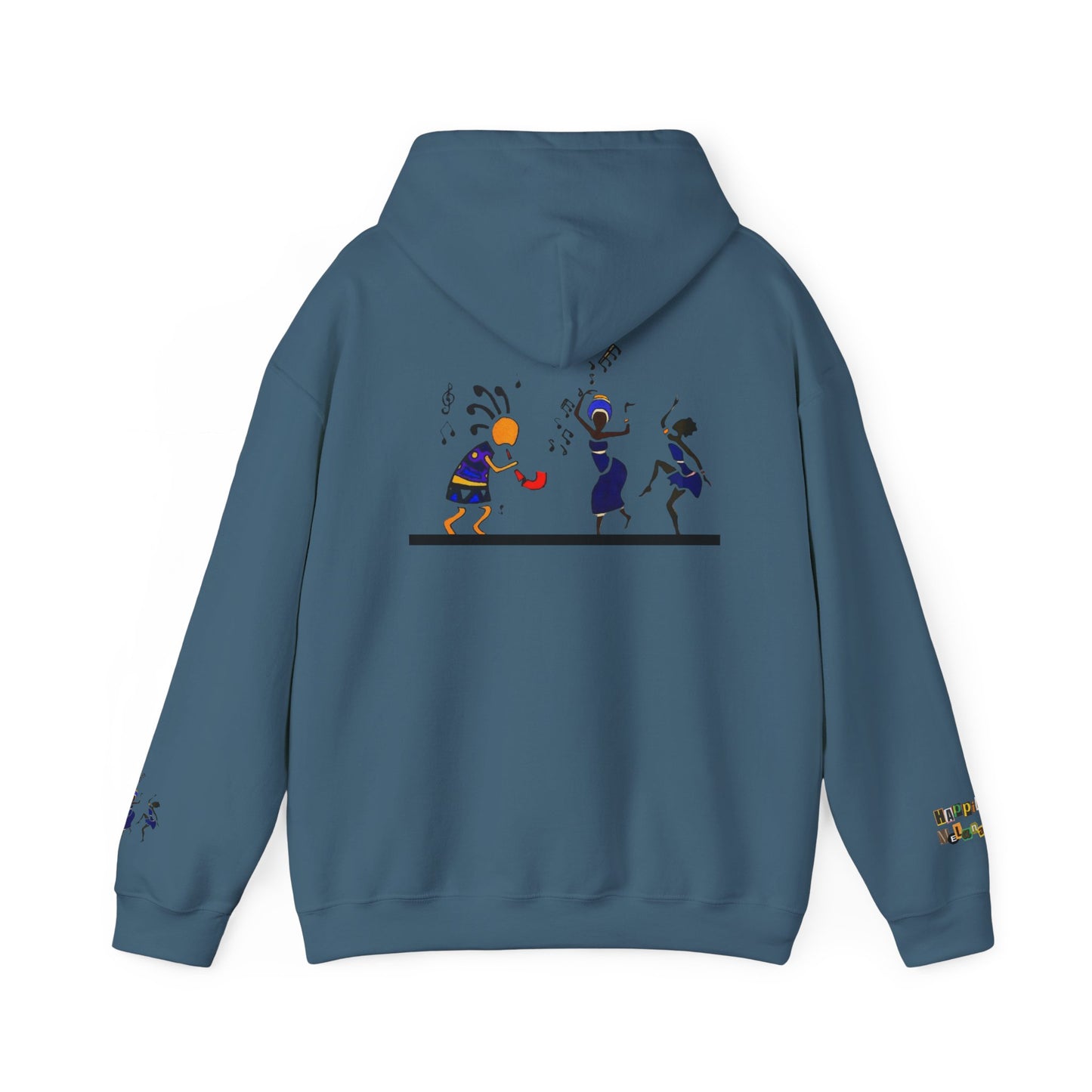 Ethnic Streetwear Unisex Heavy Blend, Hand-Drawn Tribal Music Art, Daily Wear