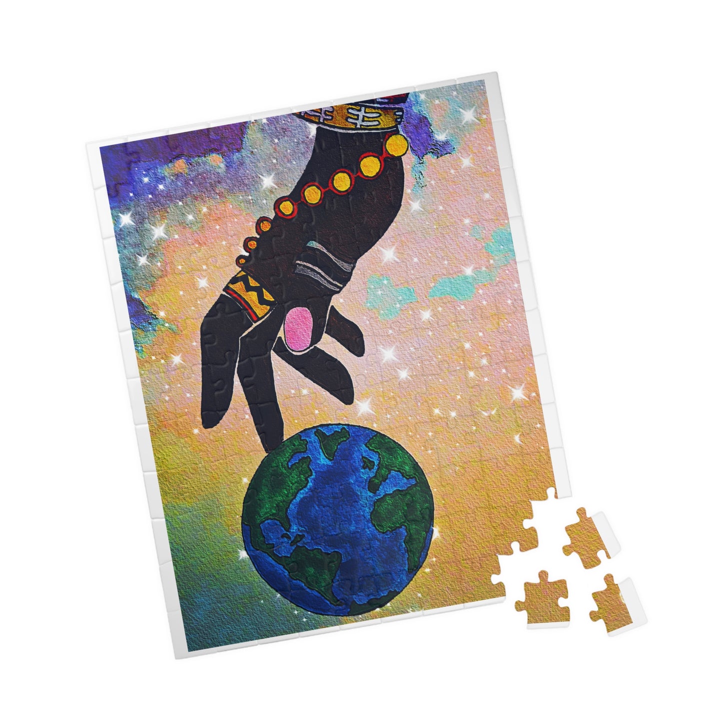 Earth Hand Illustration Puzzle - 110 to 1014 Pieces, Vibrant World Artwork