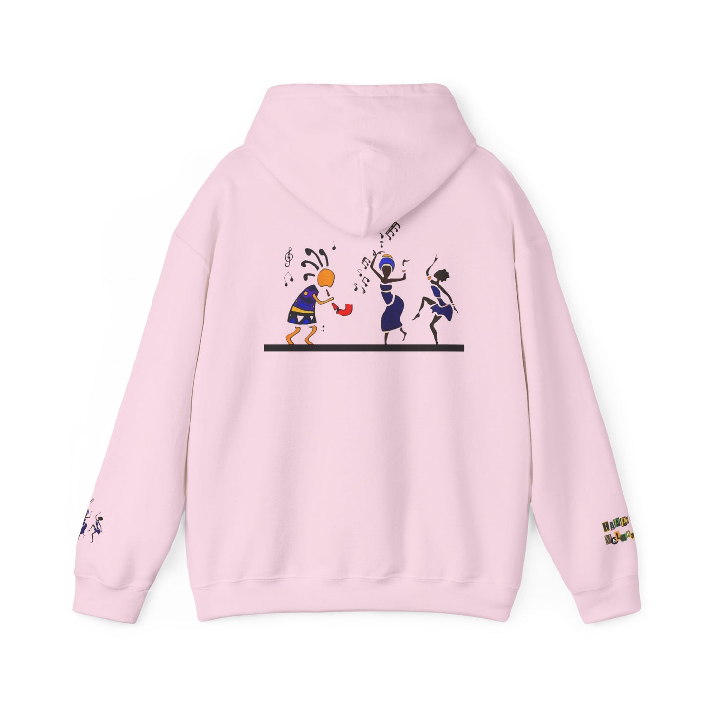 Ethnic Streetwear Unisex Heavy Blend, Hand-Drawn Tribal Music Art, Daily Wear