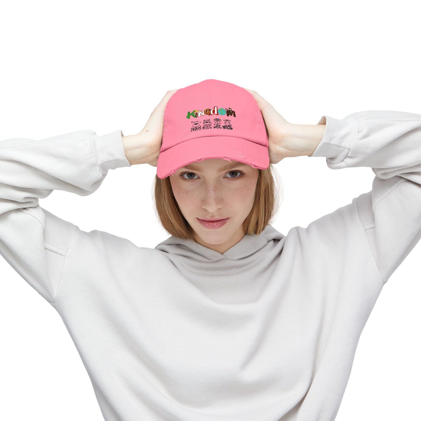 Graphic animal-themed Unisex Distressed Cap