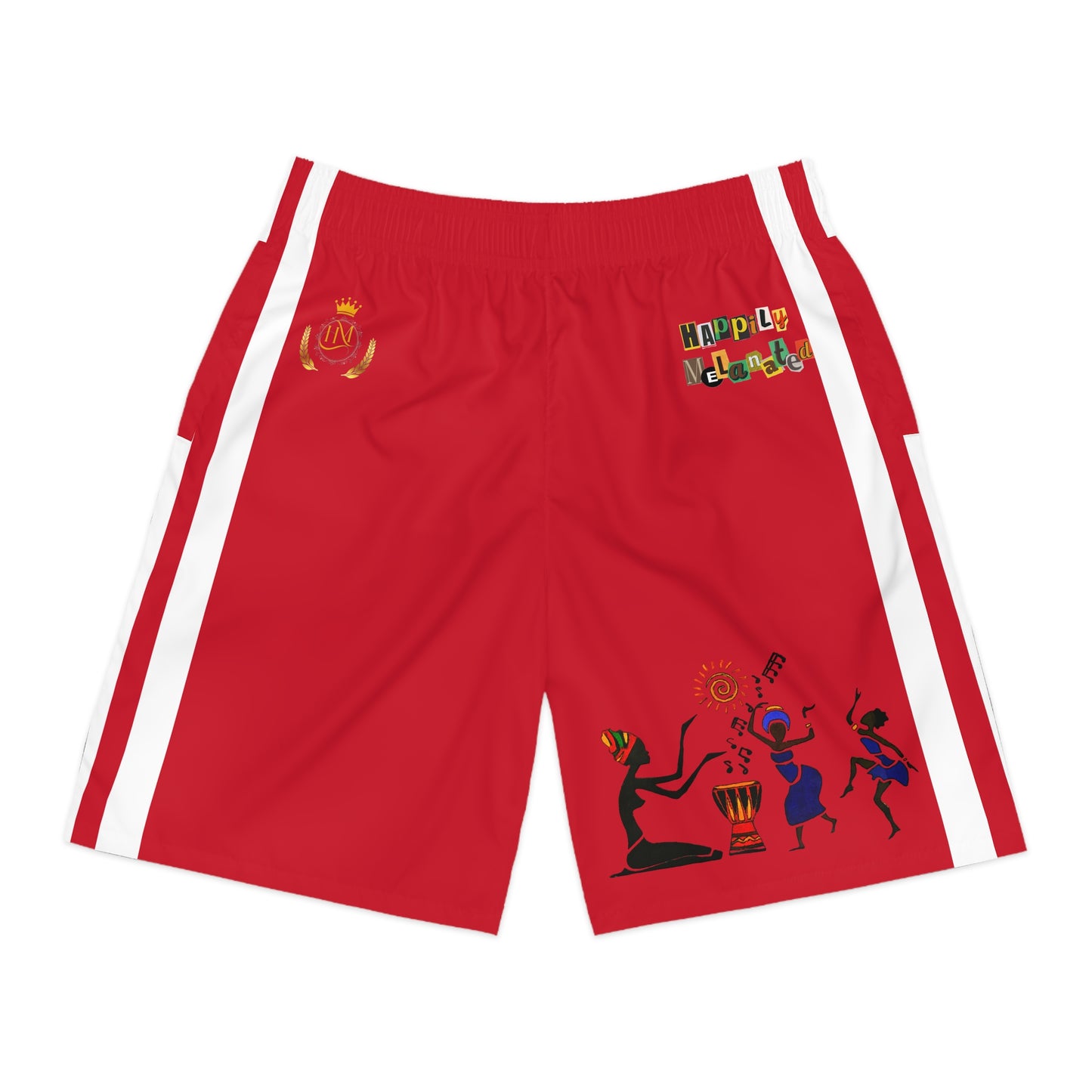 Afro Dance Men's Jogger Shorts - Happily Celebrating Heritage