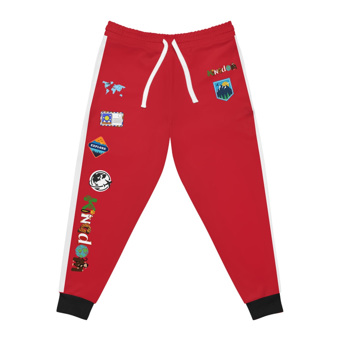 Graphic Travel-Inspired Athletic Unisex Joggers | Casual Fitness Pants