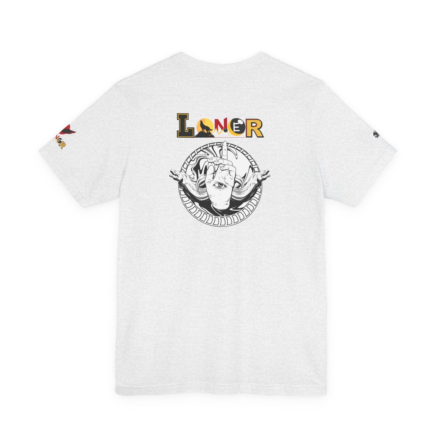 Loner Unisex Jersey Tee, Unique Hand with Eye Graphic, Moray Eels Shirt, Eye-Catching T-Shirt