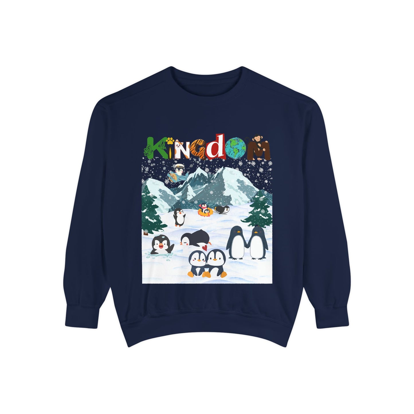 Arctic Animals, Penguins Graphic Unisex Sweatshirt, Winter Jumper, Animal Lover Gift