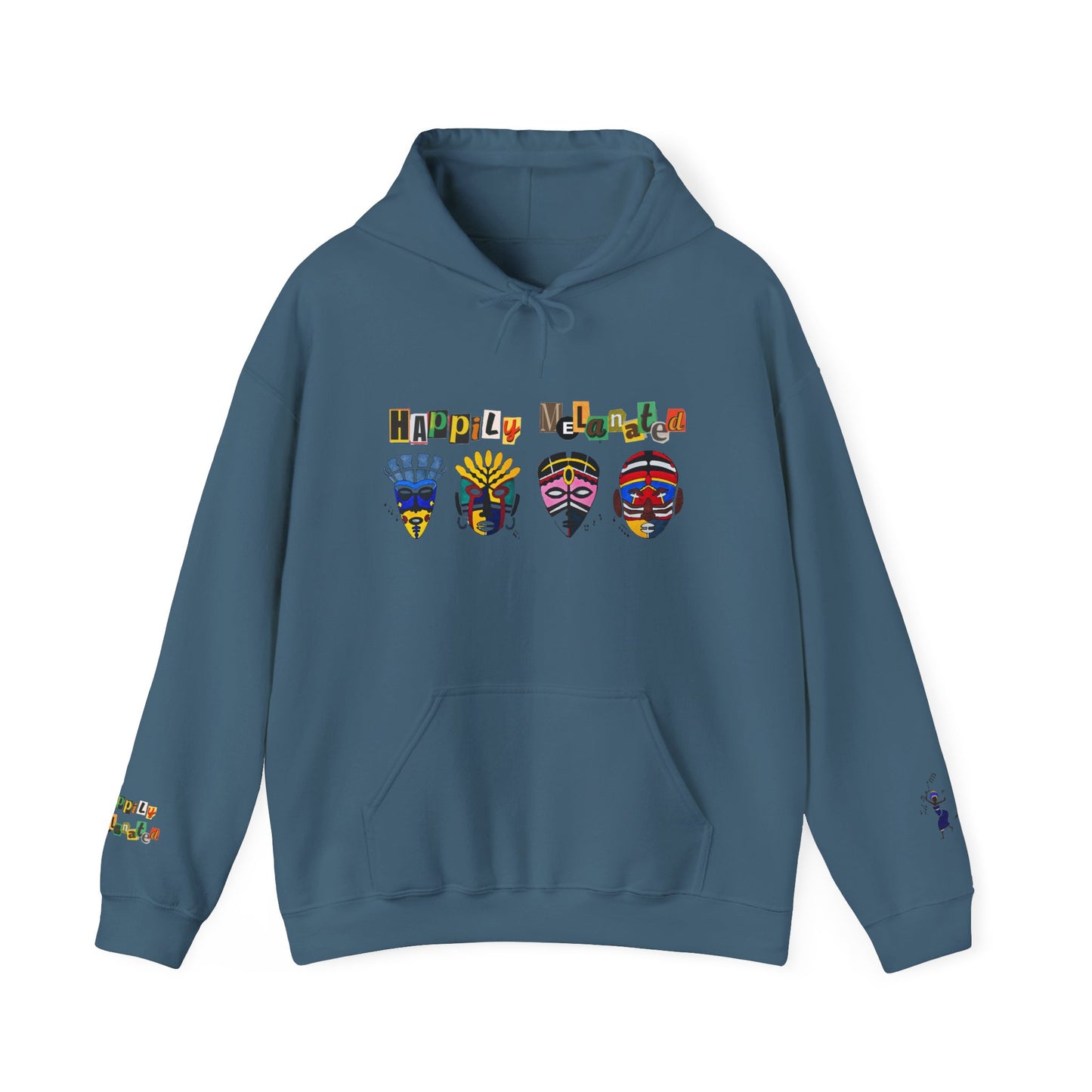 Ethnic Streetwear Unisex Heavy Blend, Hand-Drawn Tribal Music Art, Daily Wear