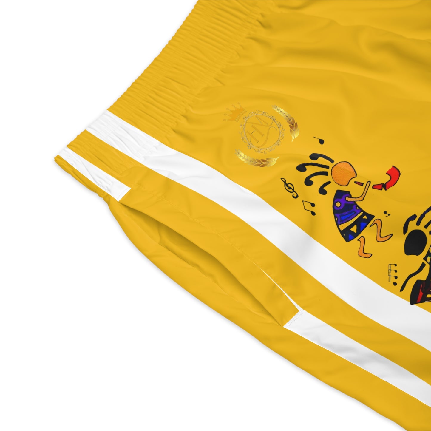 Ethnic Music Cartoon Men's Jogger Shorts - Happily Celebrating Heritage