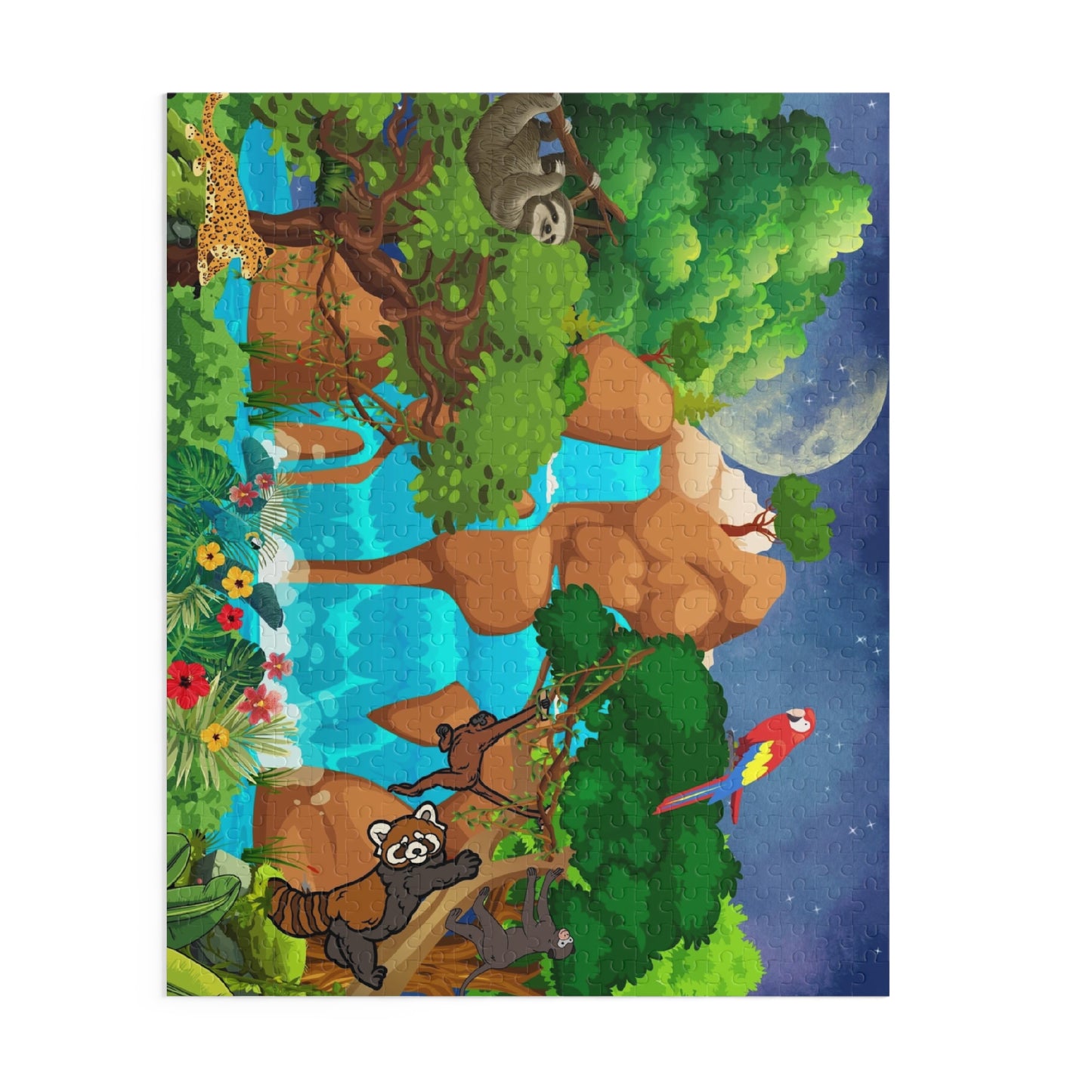 Vibrant Jungle Adventure Puzzle | 120, 252 & 500-Piece Options | Ideal Family Game Night
