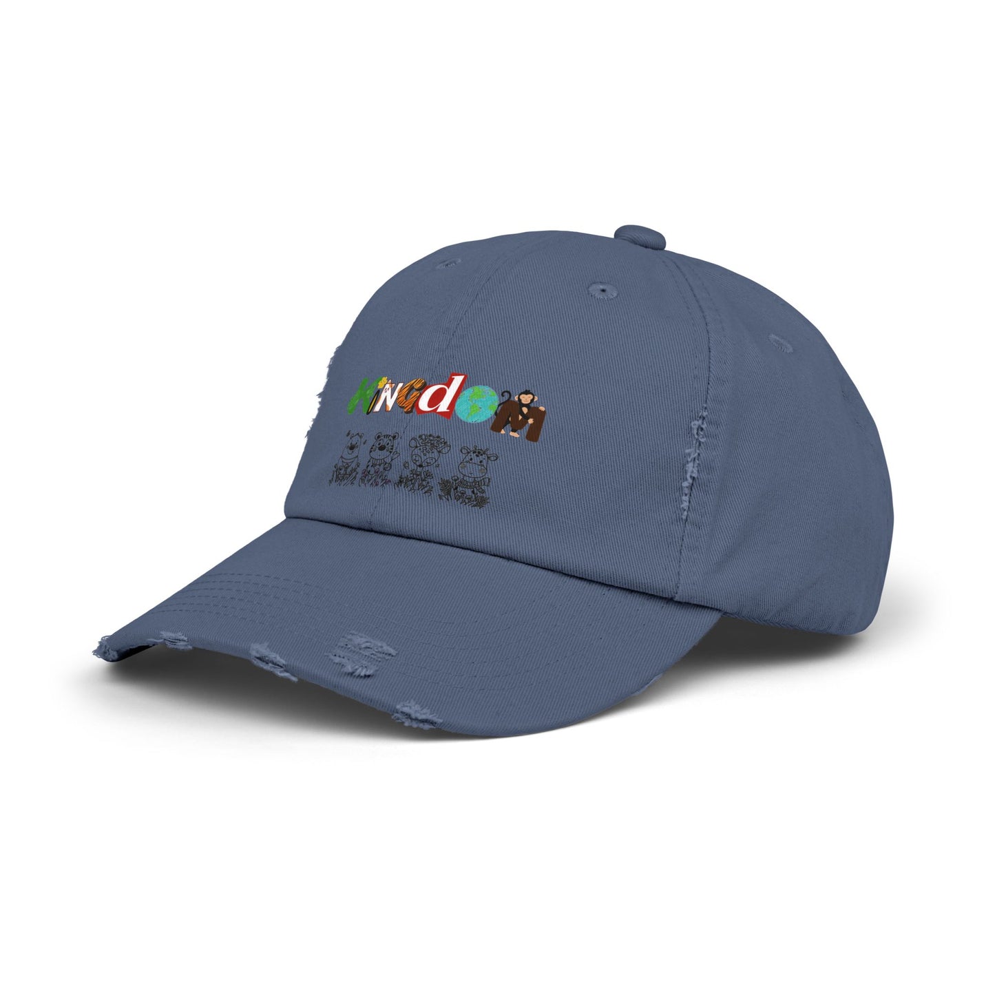 Graphic animal-themed Unisex Distressed Cap