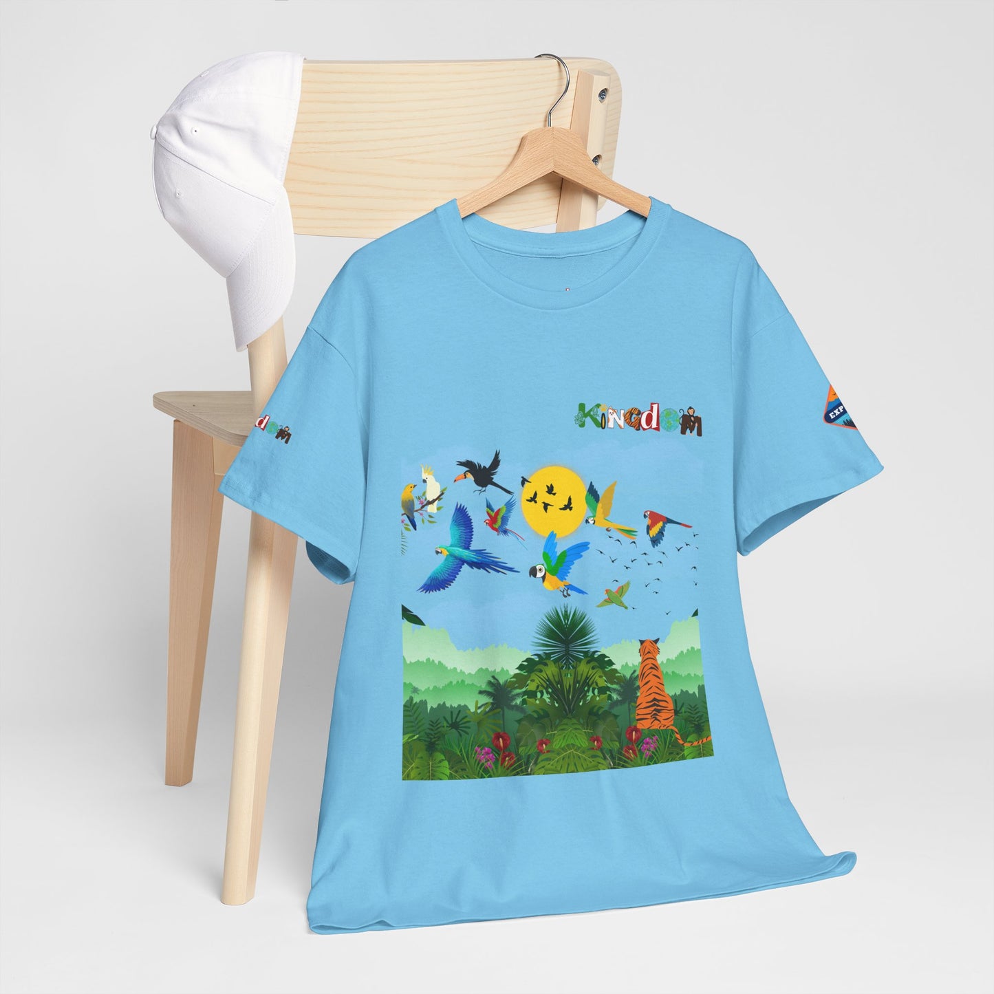 Tropical Birds Unisex Tee, Jungle Animals Graphic Shirt, Nature Inspired T-Shirt