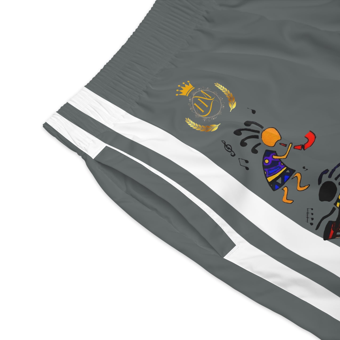 Ethnic Music Cartoon Men's Jogger Shorts - Happily Celebrating Heritage