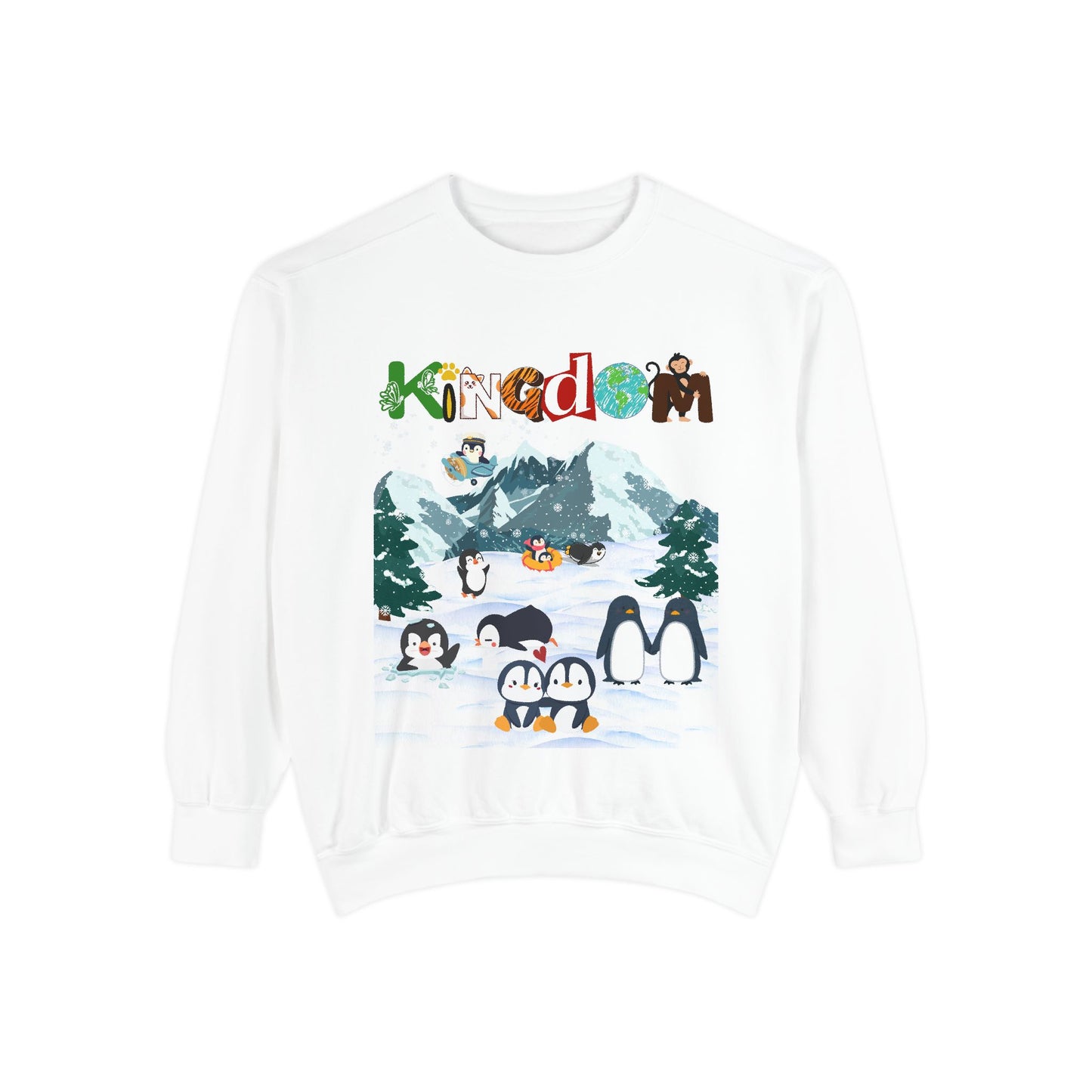 Arctic Animals, Penguins Graphic Unisex Sweatshirt, Winter Jumper, Animal Lover Gift