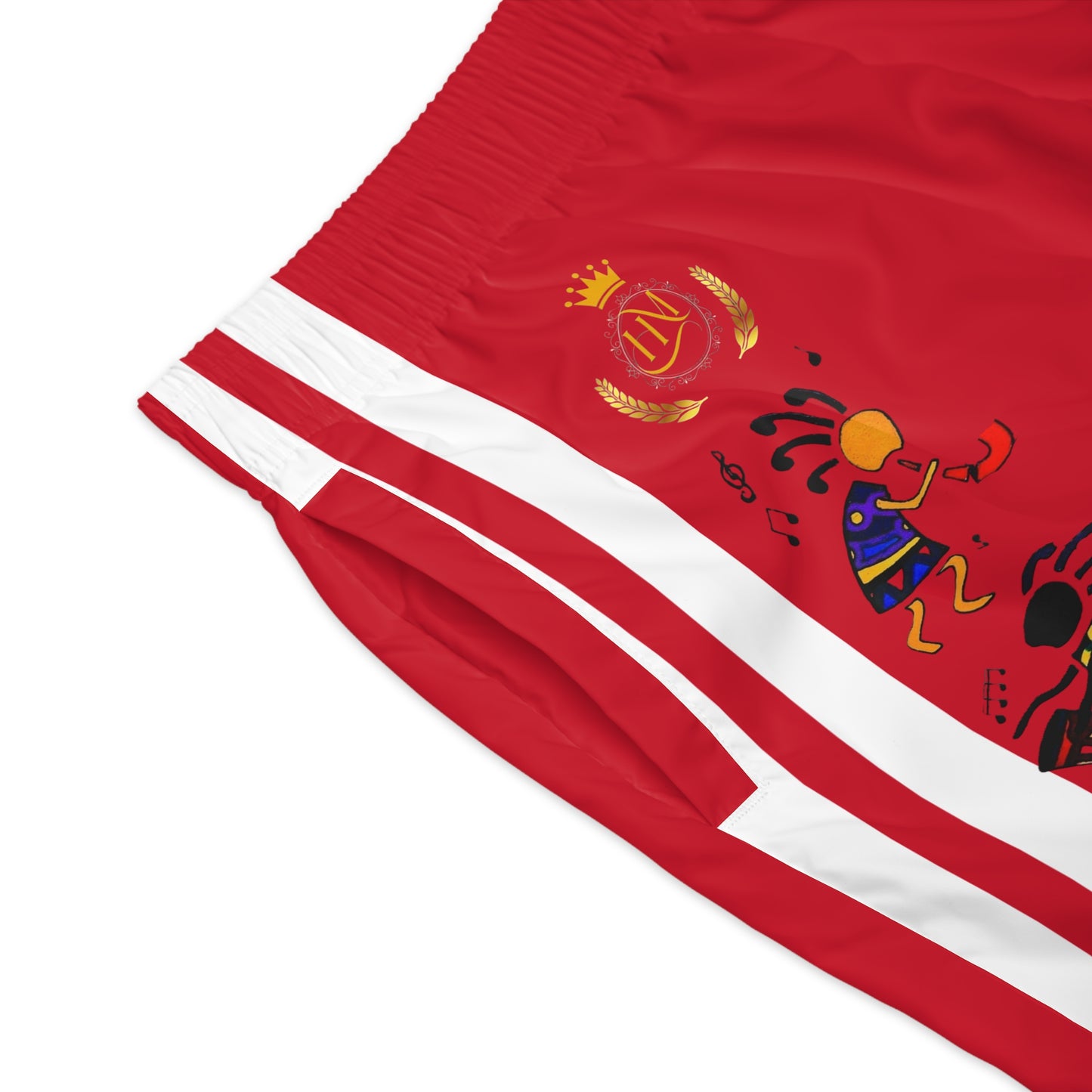 Ethnic Music Cartoon Men's Jogger Shorts - Happily Celebrating Heritage