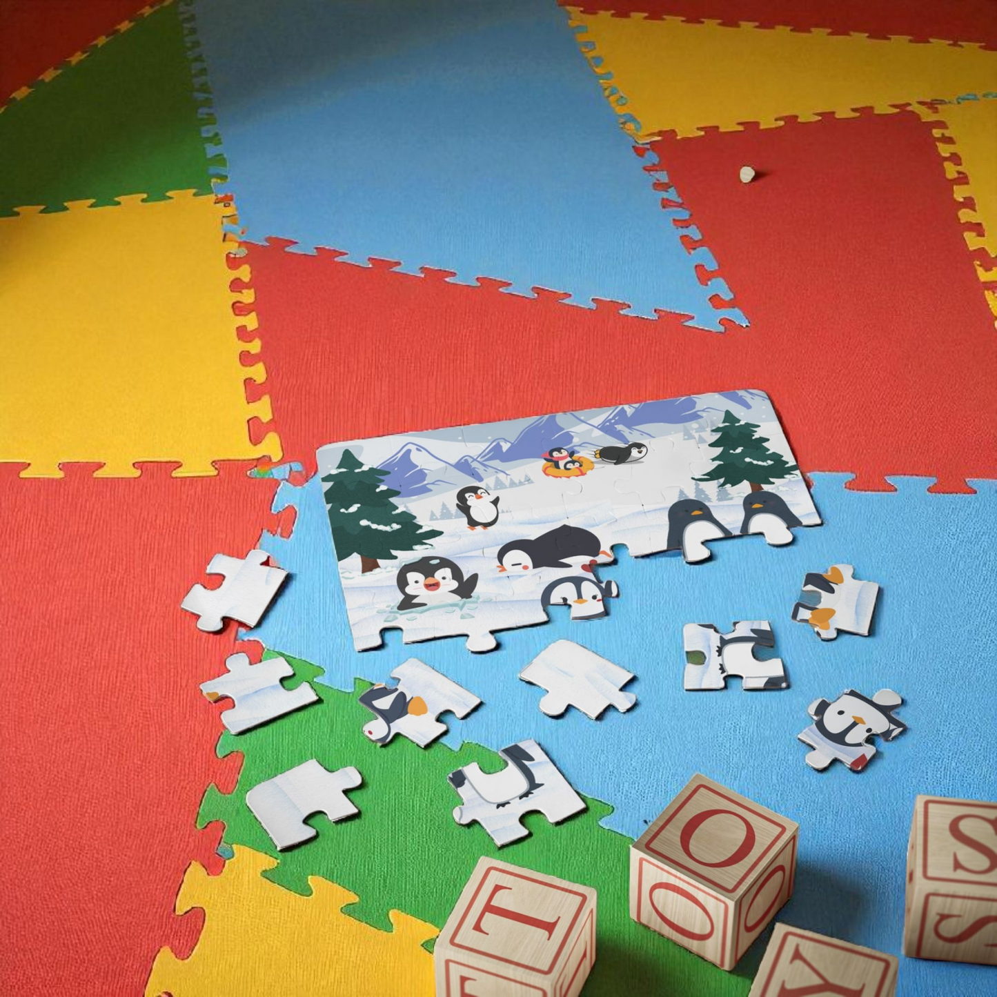 Panda Puzzle, Kids 30-Piece Jigsaw Game Toy, Children's Animal Learning Activity