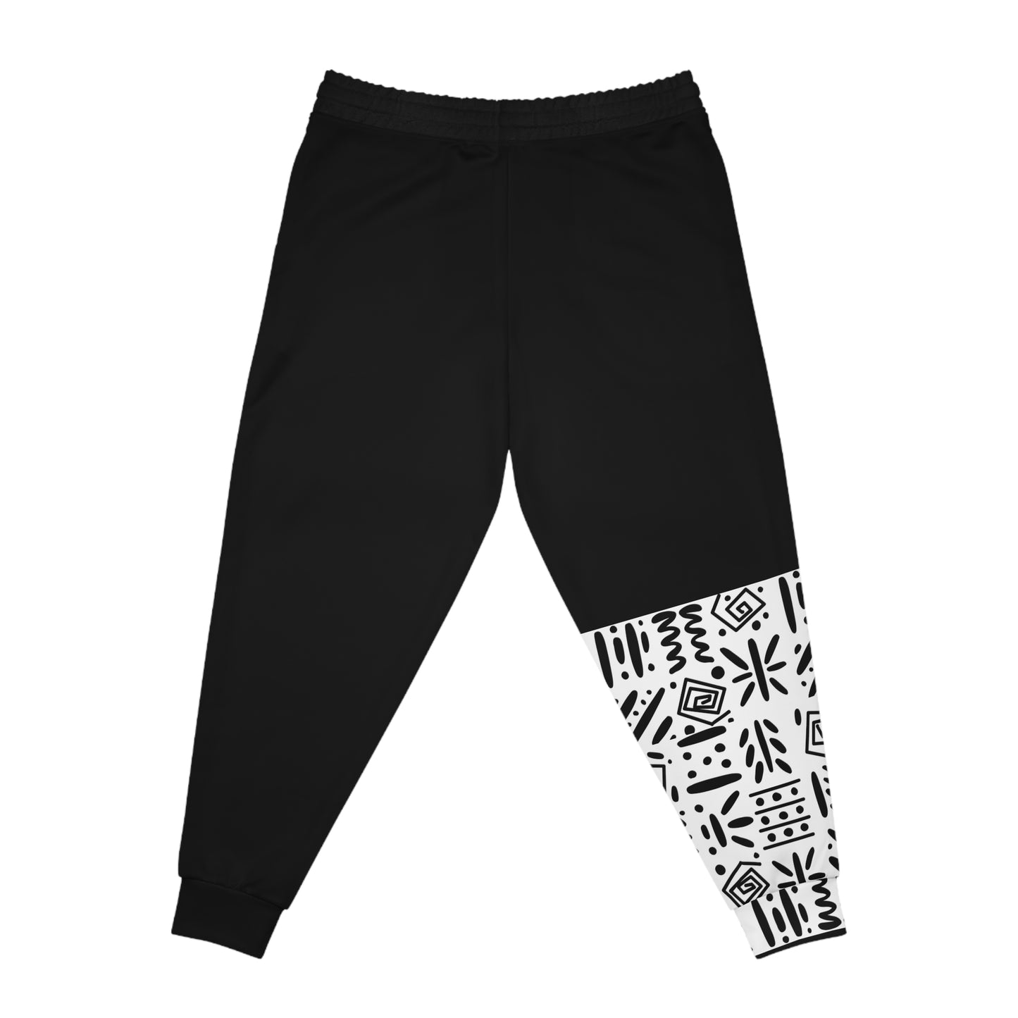 Handcrafted Afro Music Cartoon Art Athletic Joggers, Unisex Sweatpants, African Dance Jogging Pants