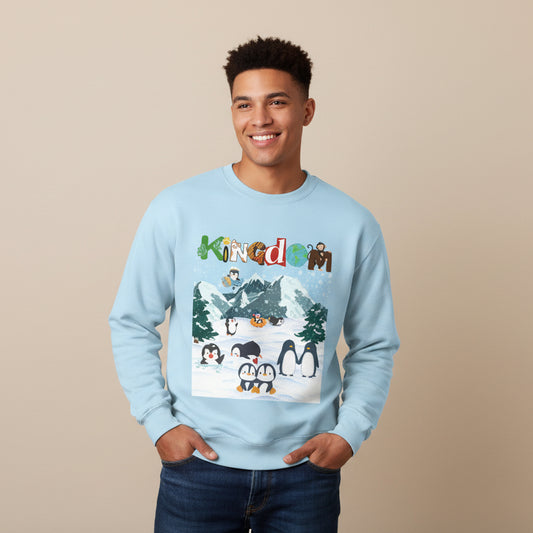 Arctic Animals, Penguins Graphic Unisex Sweatshirt, Winter Jumper, Animal Lover Gift