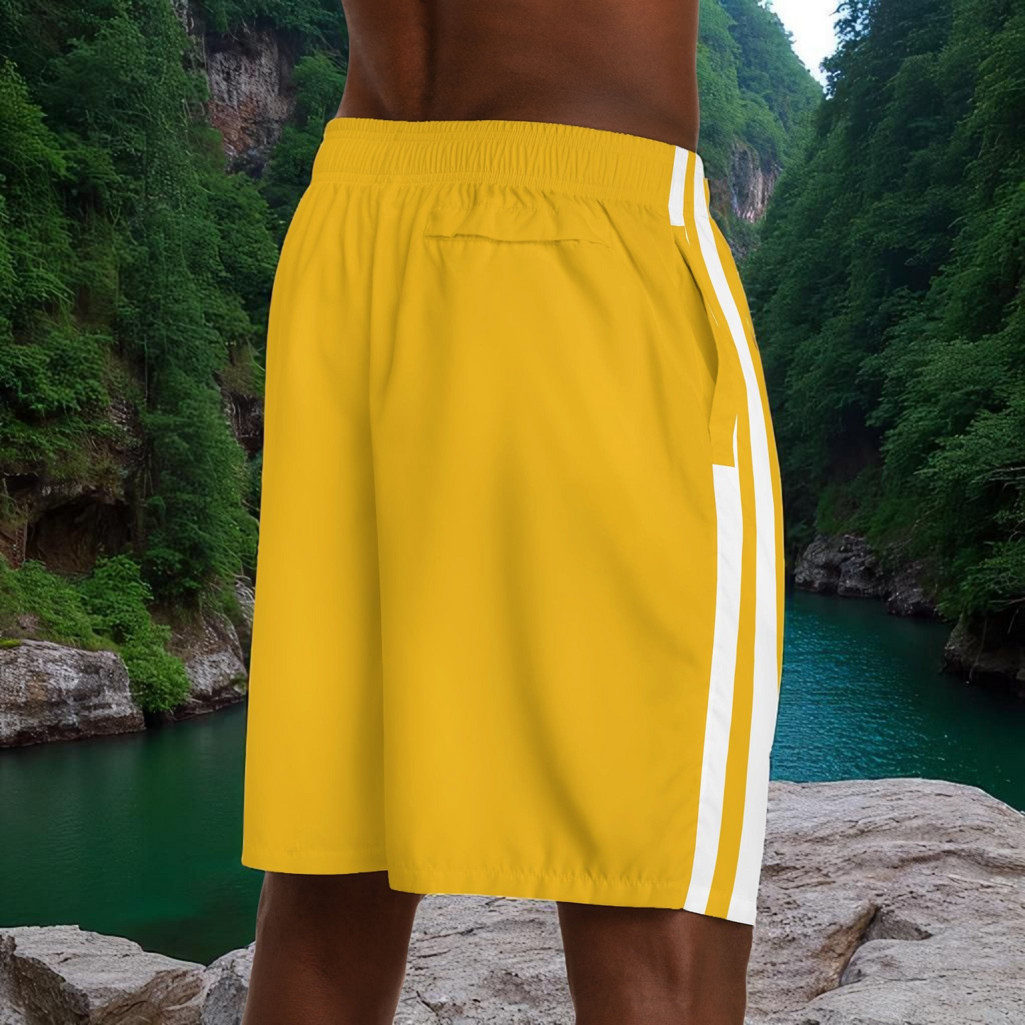 Afrocentric Dance Men's Jogger Shorts - Happily Celebrating Heritage