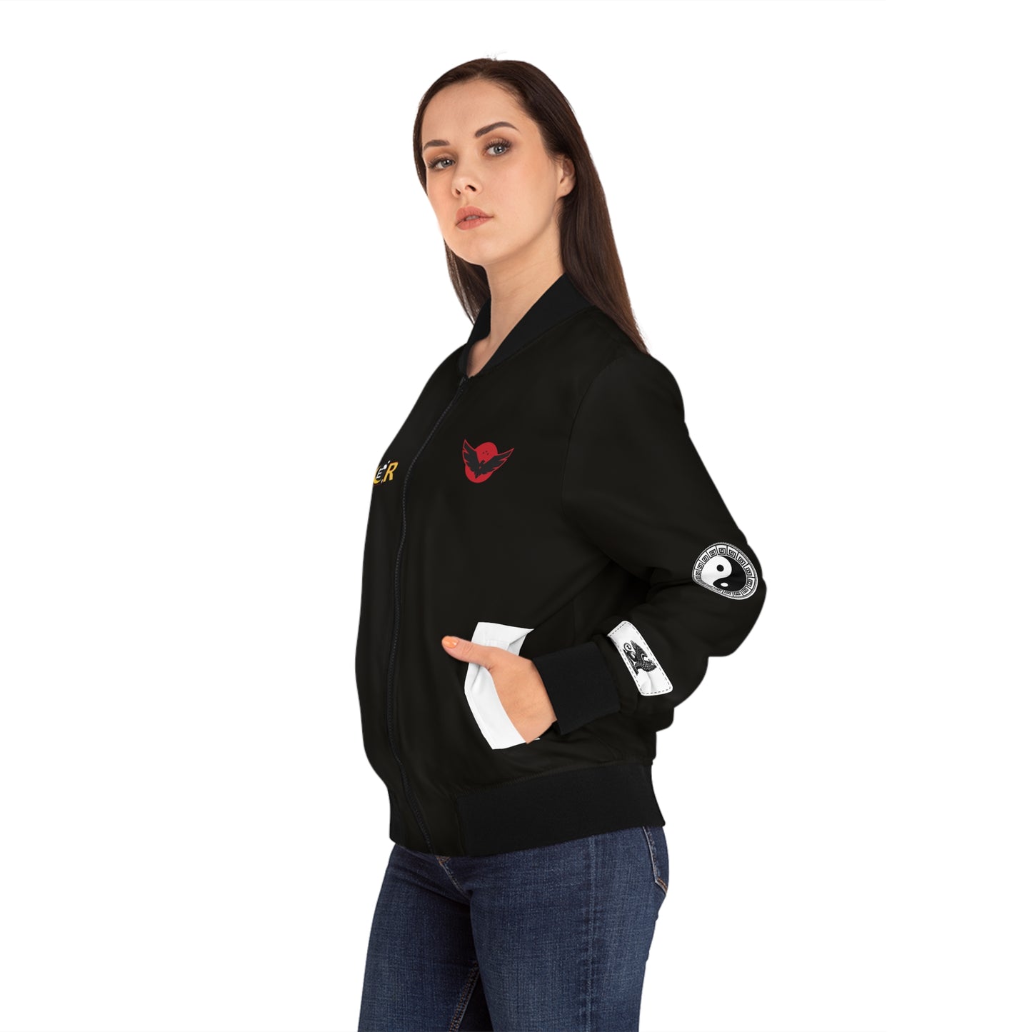 Gothic Jacket, Graphic Women's Coat, 3D Art Outerwear, Unique Hand Art Jacket, Fashionable Lightweight Jacket