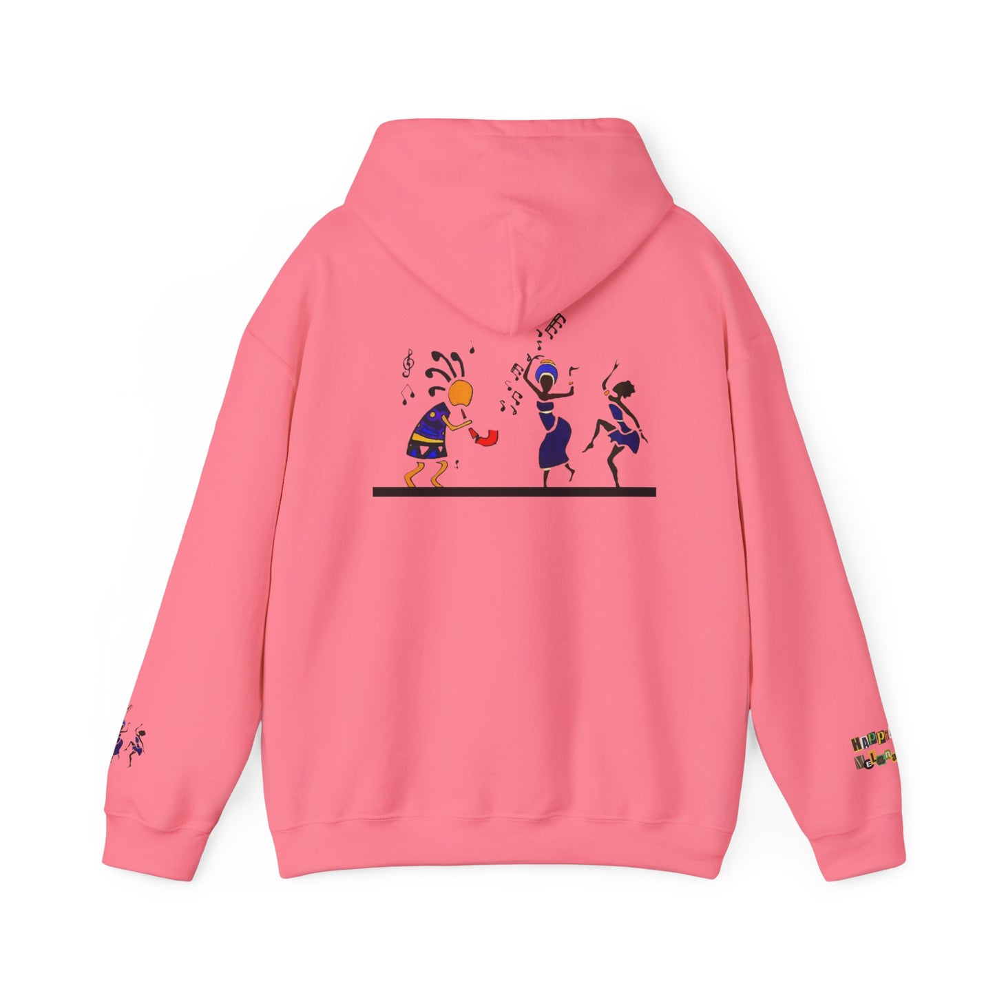 Ethnic Streetwear Unisex Heavy Blend, Hand-Drawn Tribal Music Art, Daily Wear
