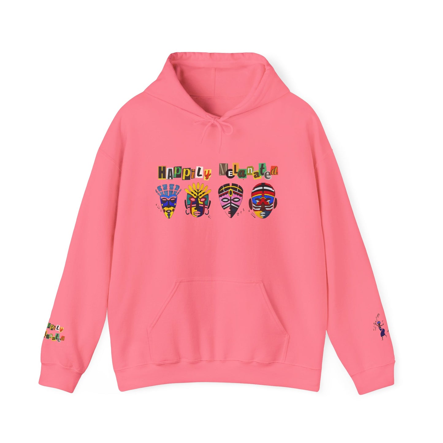 Ethnic Streetwear Unisex Heavy Blend, Hand-Drawn Tribal Music Art, Daily Wear