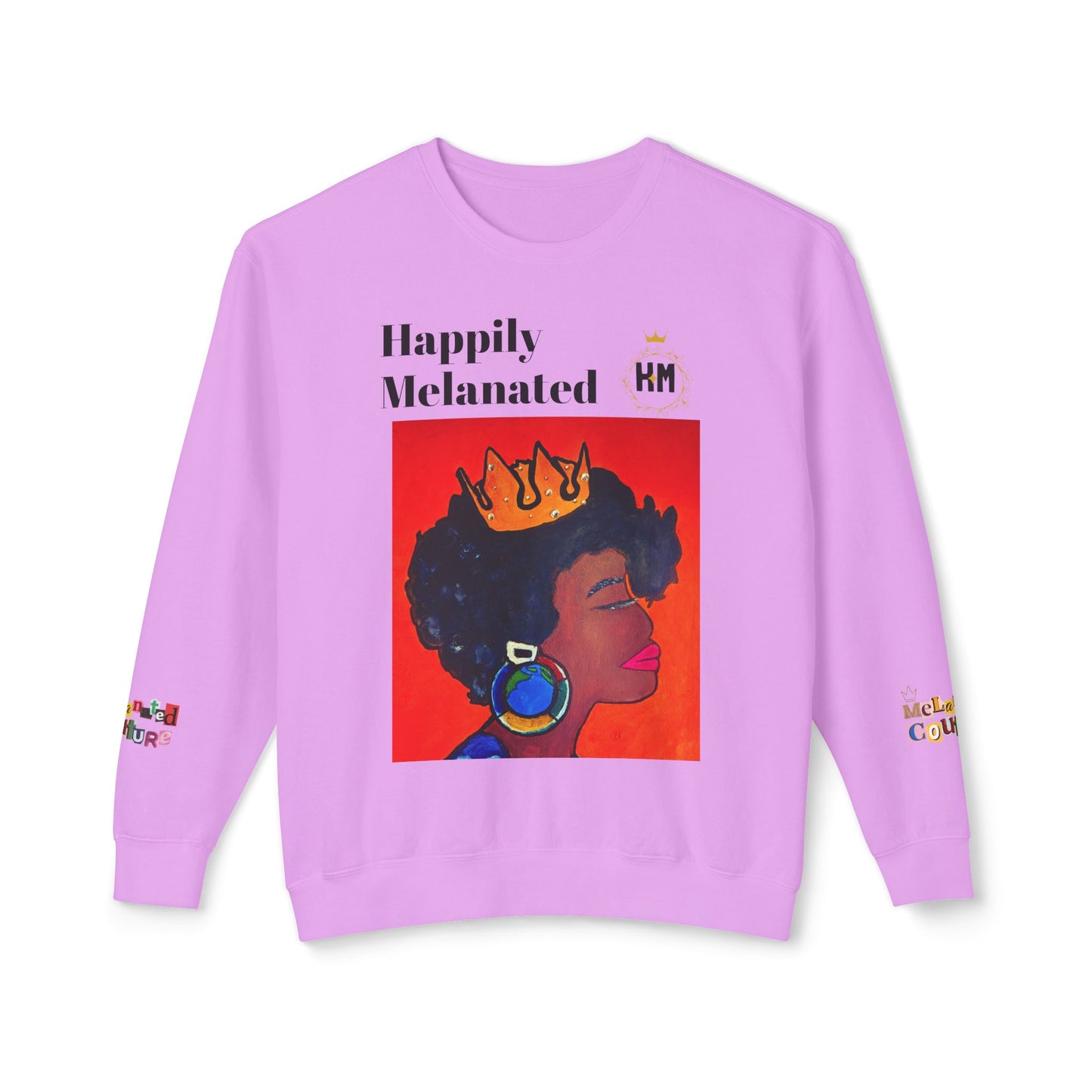 Afrocentric Graphic Sweatshirt - Black Art Unisex Lightweight Crewneck