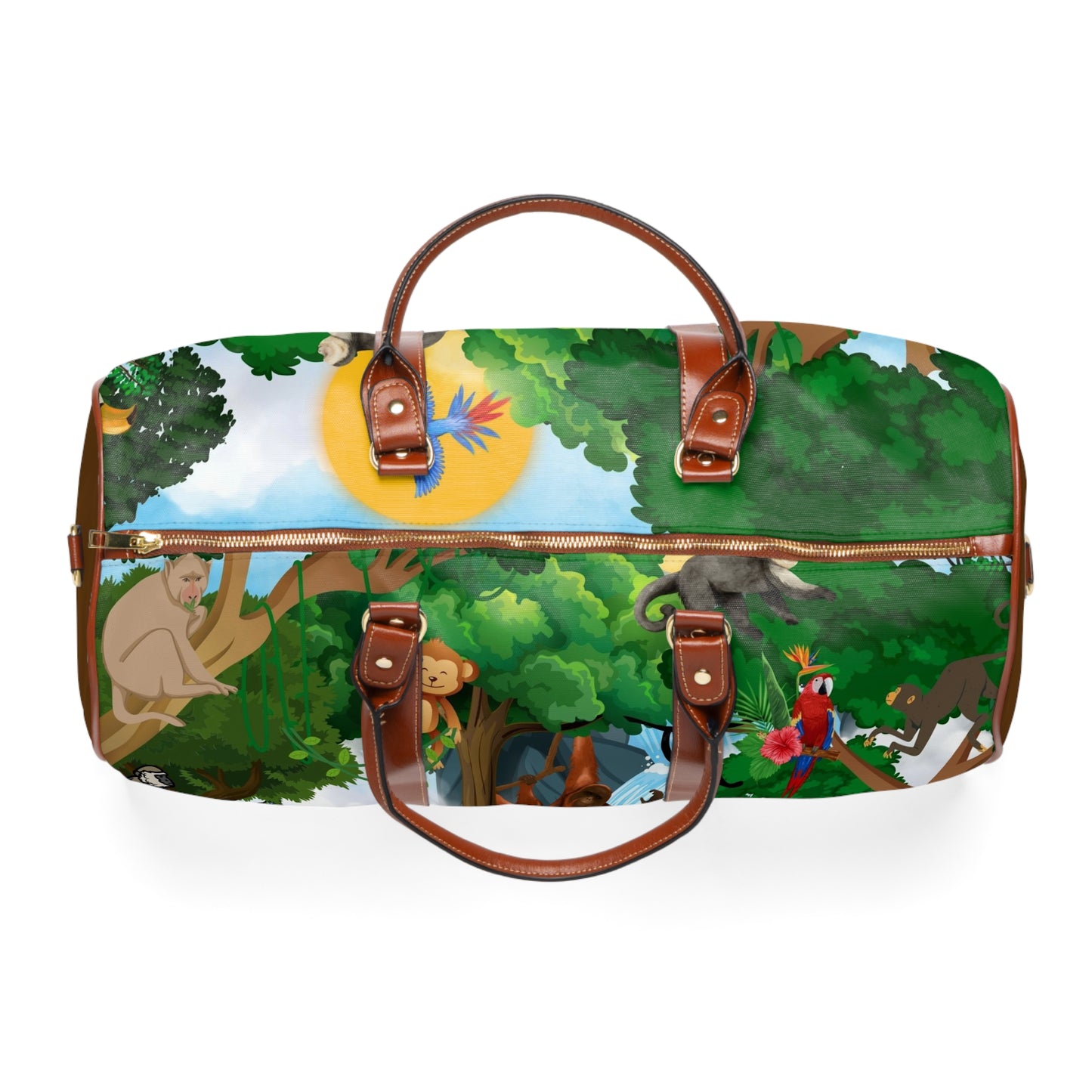Vibrant Jungle Waterproof Travel Bag - Eco-Friendly Adventure Tote