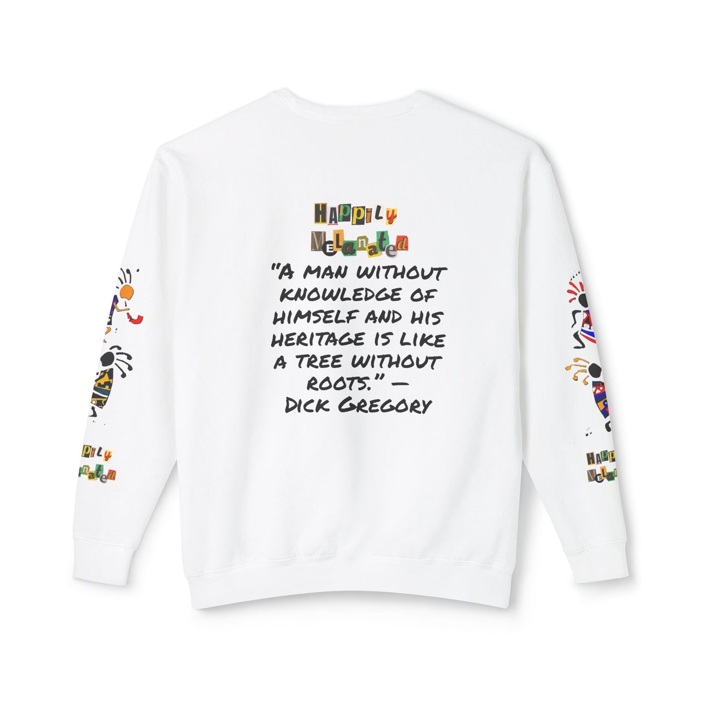 Handcrafted Afro Music Cartoon Graphic Unisex Lightweight Crewneck Sweatshirt
