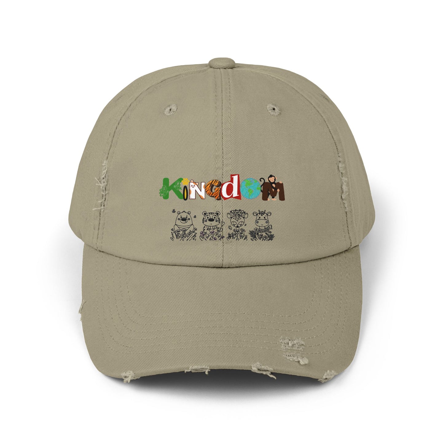 Graphic animal-themed Unisex Distressed Cap