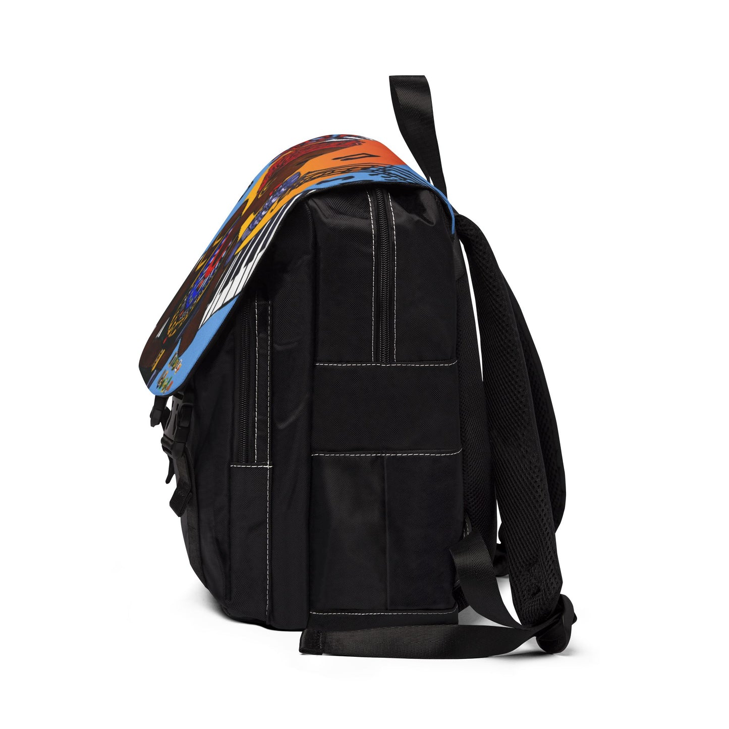 Afro Singer, Jazz Music-Inspired Unisex Shoulder Backpack - Stylish & Functional