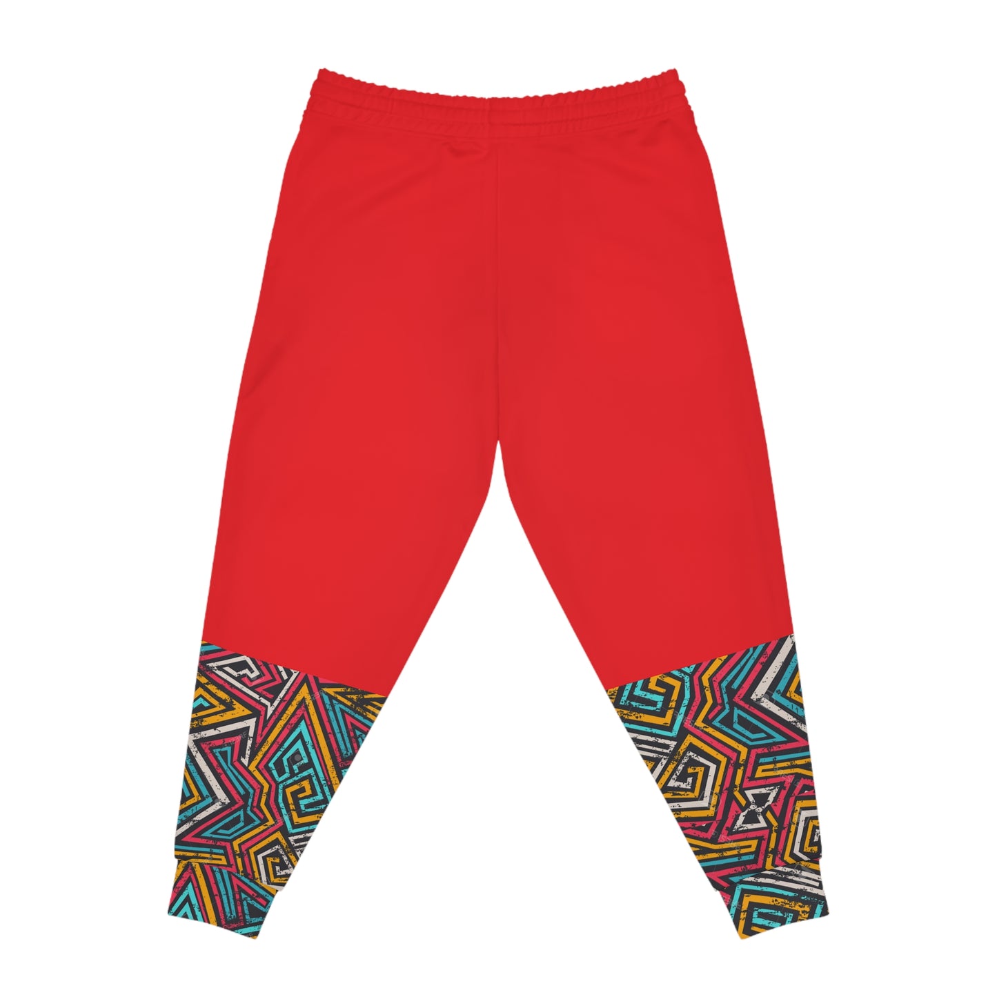 Handcrafted Afro Music Cartoon Art Athletic Joggers, Unisex Sweatpants, African Dance Jogging Pants