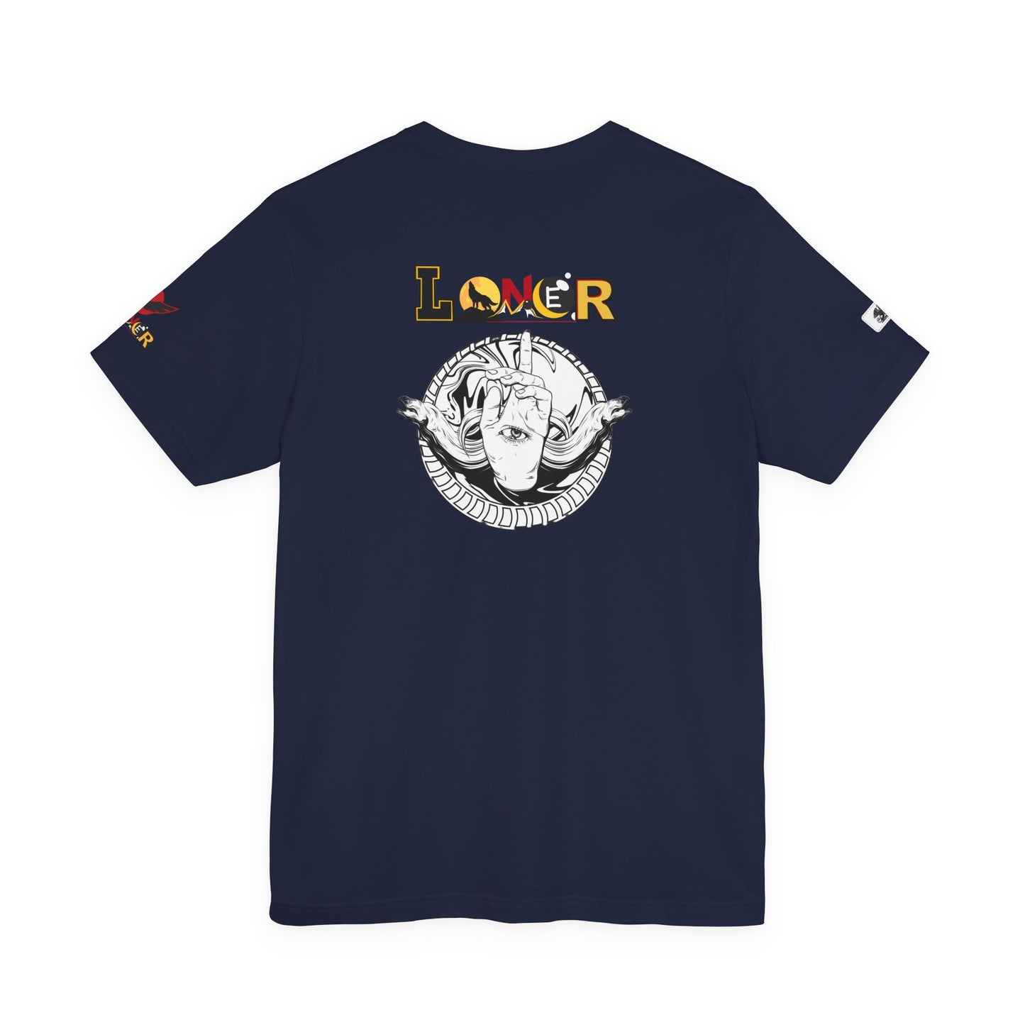 Loner Unisex Jersey Tee, Unique Hand with Eye Graphic, Moray Eels Shirt, Eye-Catching T-Shirt