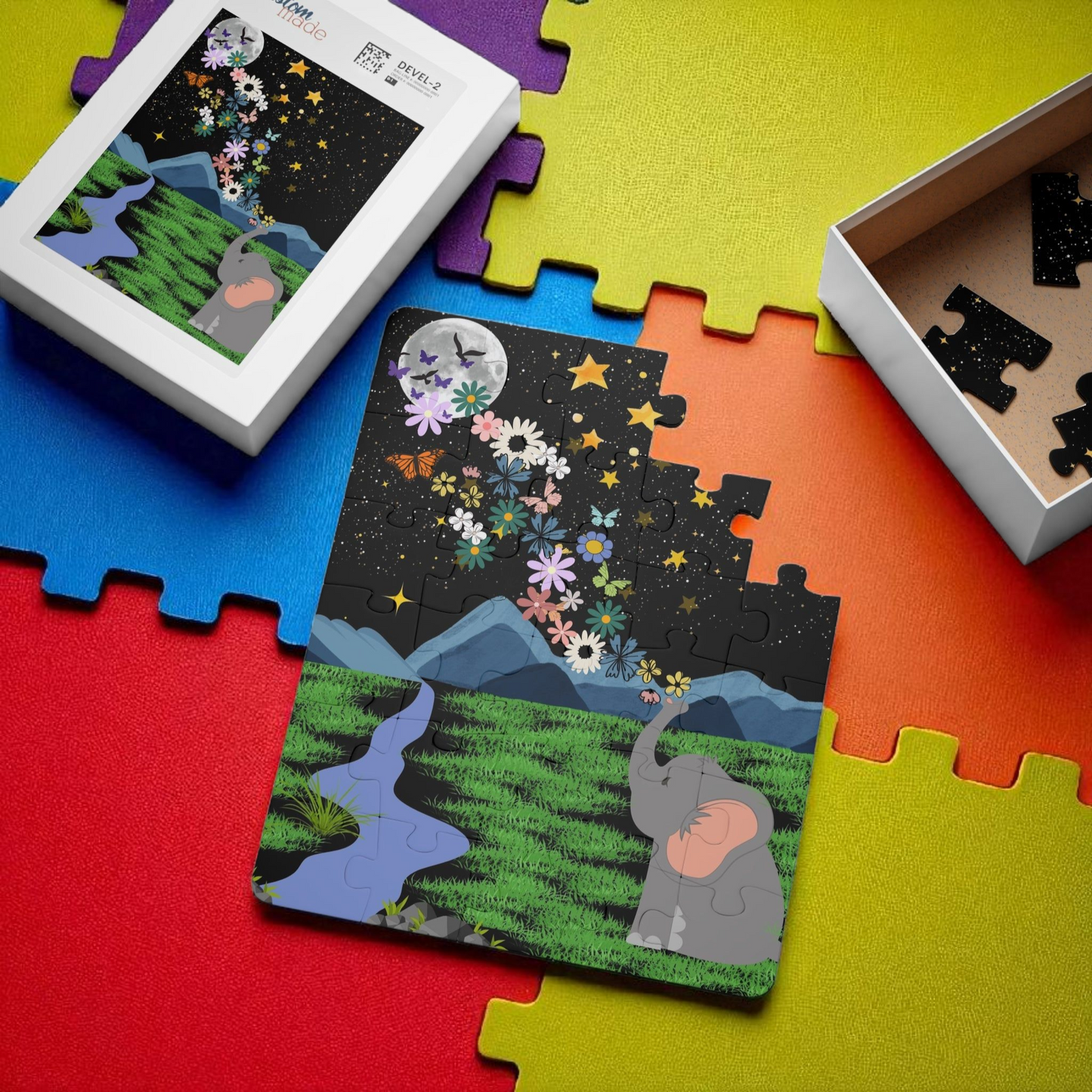 Elephant Puzzle, 30-Piece - Fun Animal Jigsaw for Children, Educational Toy, Gift for Kids
