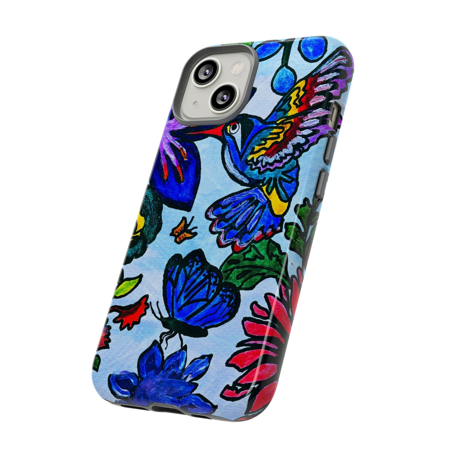 Floral Animal Art Phone Case - Spring Themed, Double Layered for Extra Durability - Tailored for iPhone/Samsung/Pixel