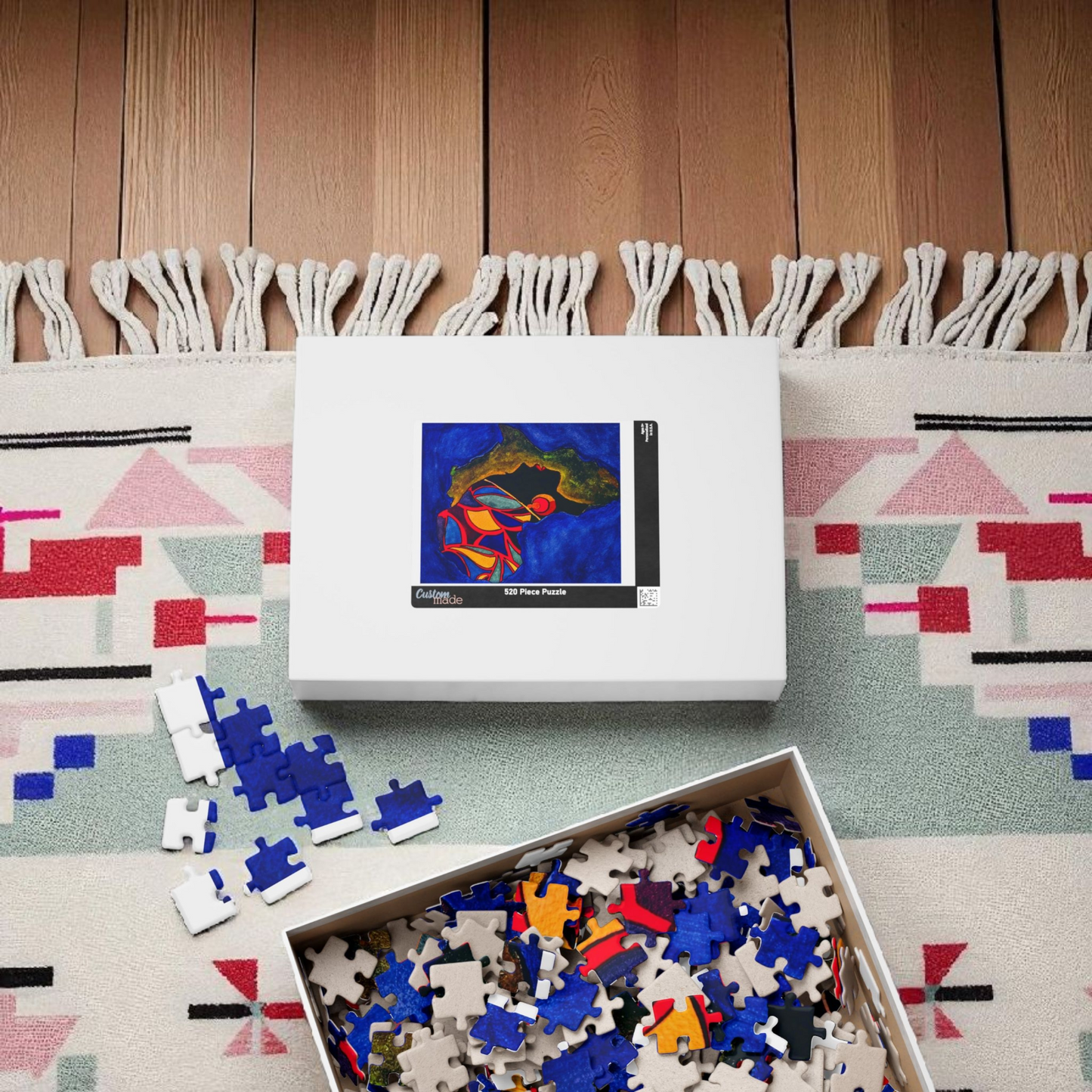 Artistic African Abstract Landscape Puzzle - Unique Design, Multiple Sizes