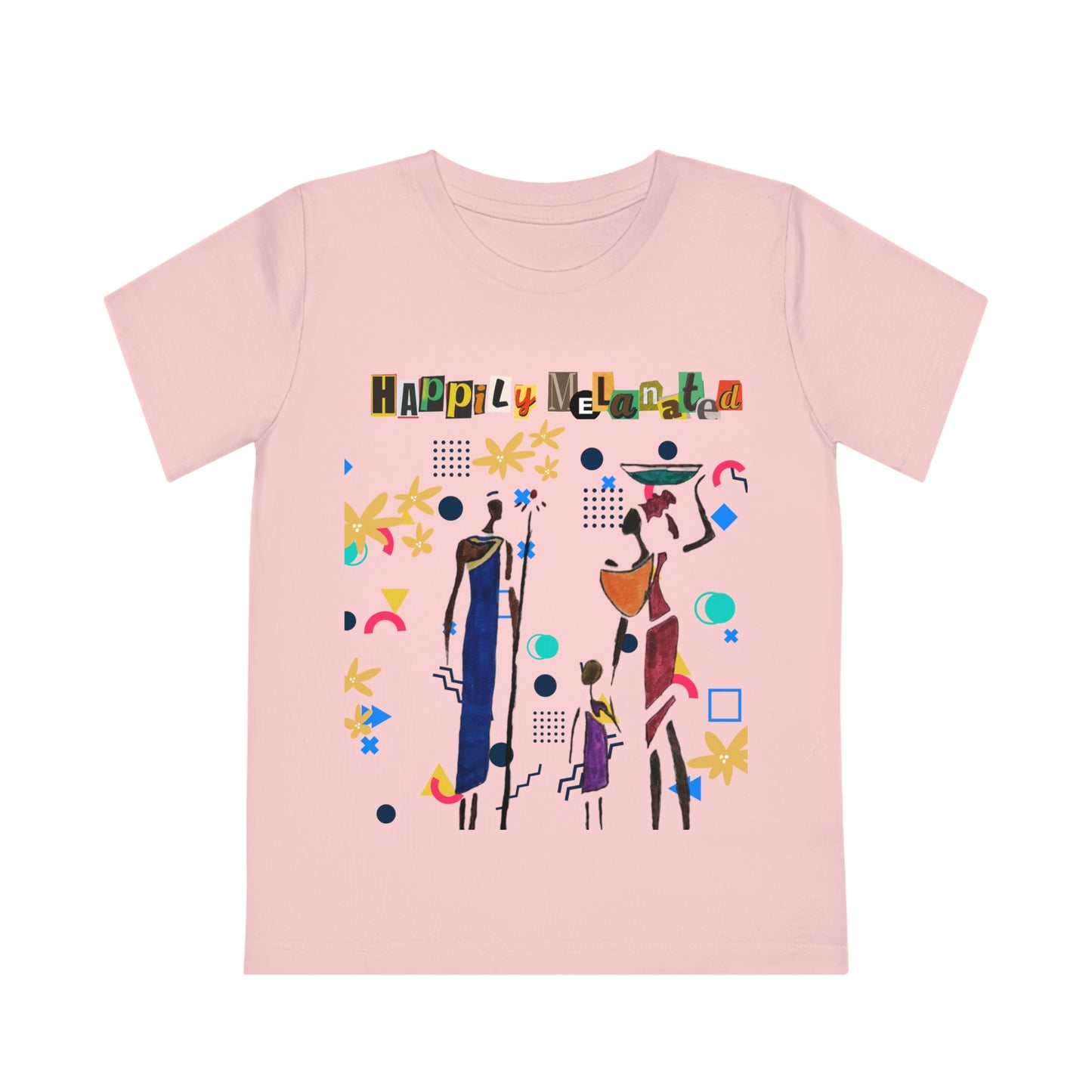 Afro Music Art Kids T-Shirt, Handcrafted Tee for Children, Kid's Graphic Tee