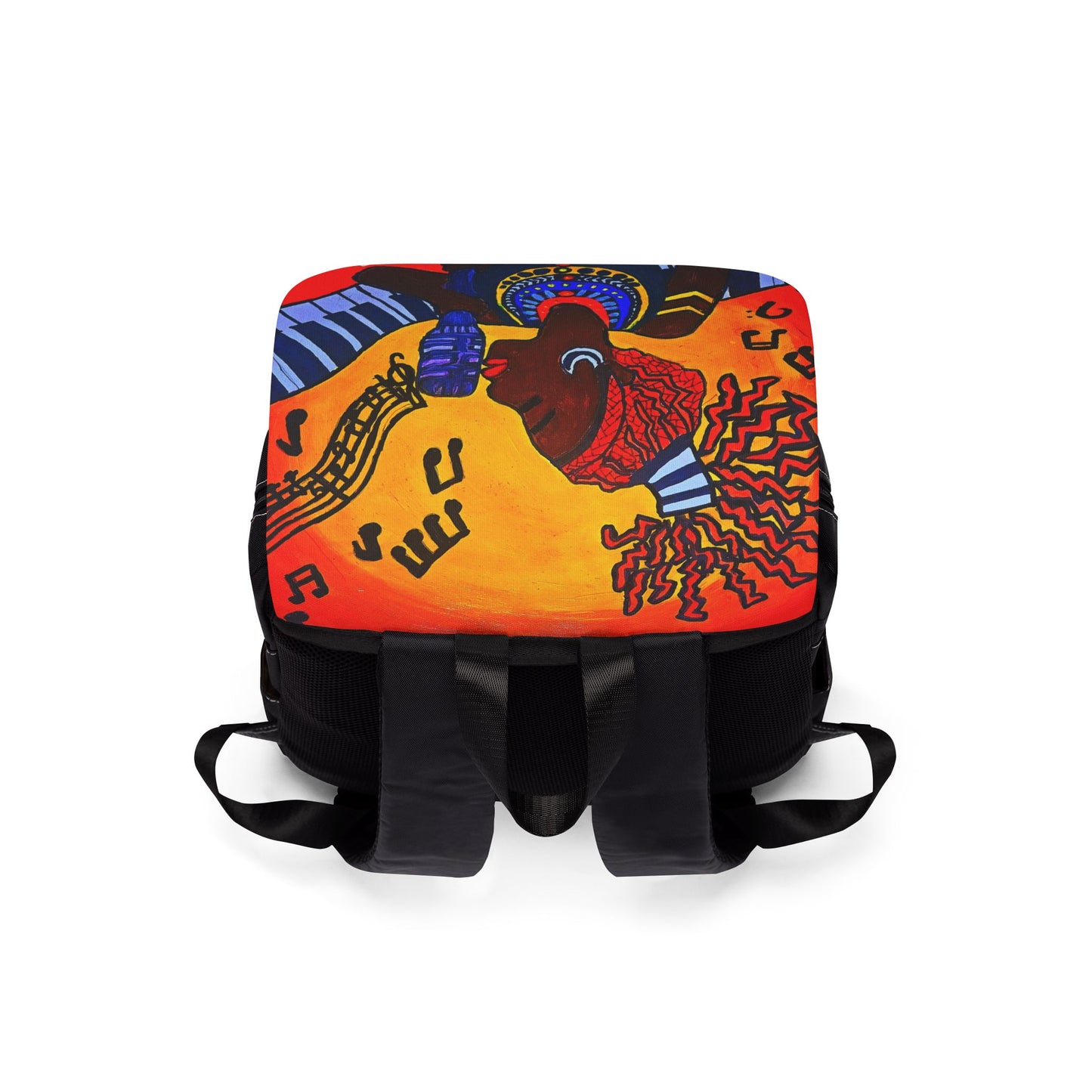 Vibrant Music-Inspired Unisex Shoulder Backpack - Stylish & Functional