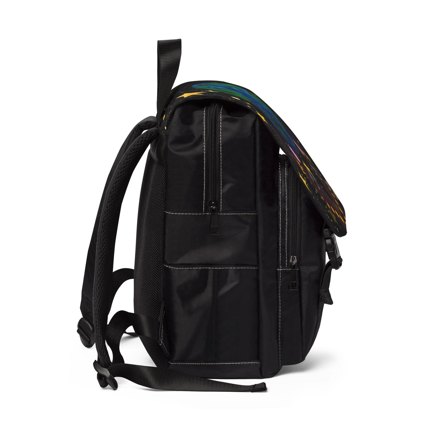 Colorful Earth-Themed Unisex Casual Shoulder Backpack - Perfect for Adventurers