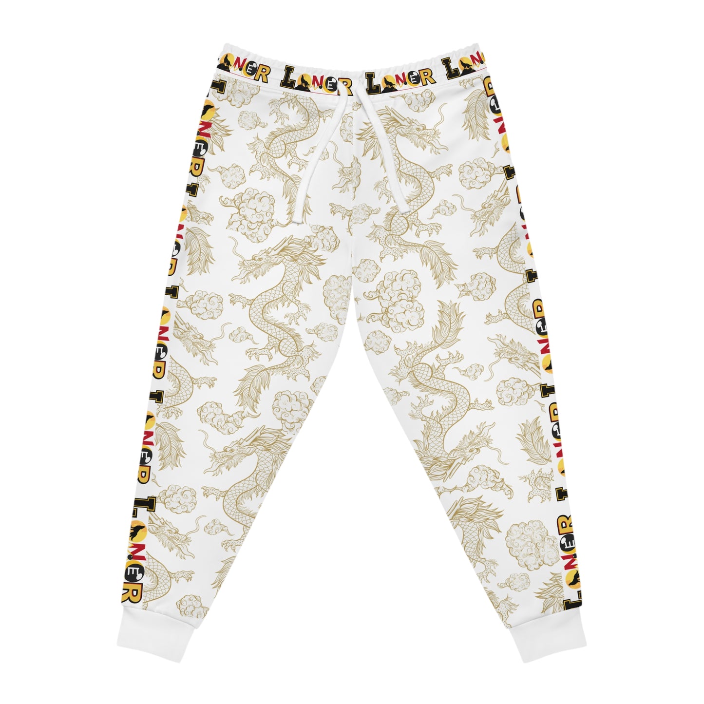 Cozy Dragon Print Athletic Joggers for Comfort & Style, Casual Wear, Unisex Pants