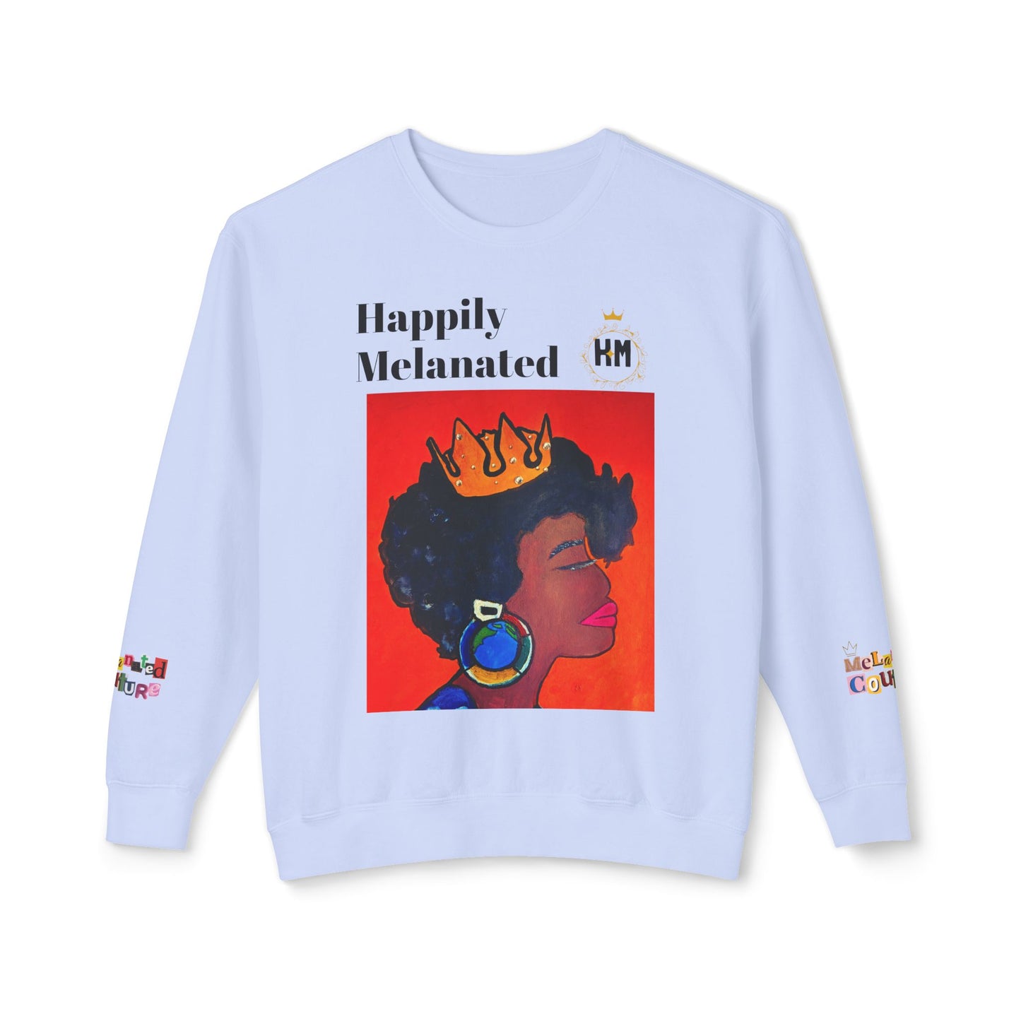 Afrocentric Graphic Sweatshirt - Black Art Unisex Lightweight Crewneck