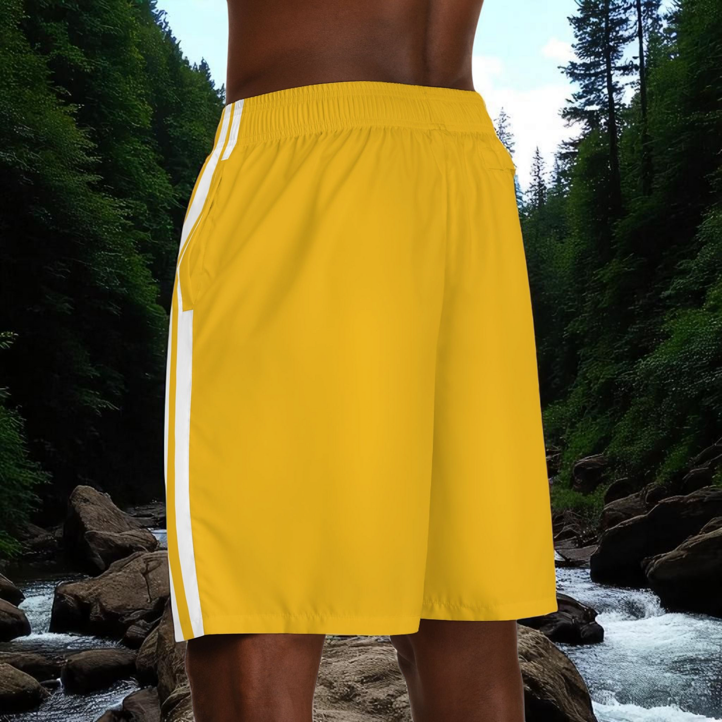 Ethnic Music Cartoon Men's Jogger Shorts - Happily Celebrating Heritage