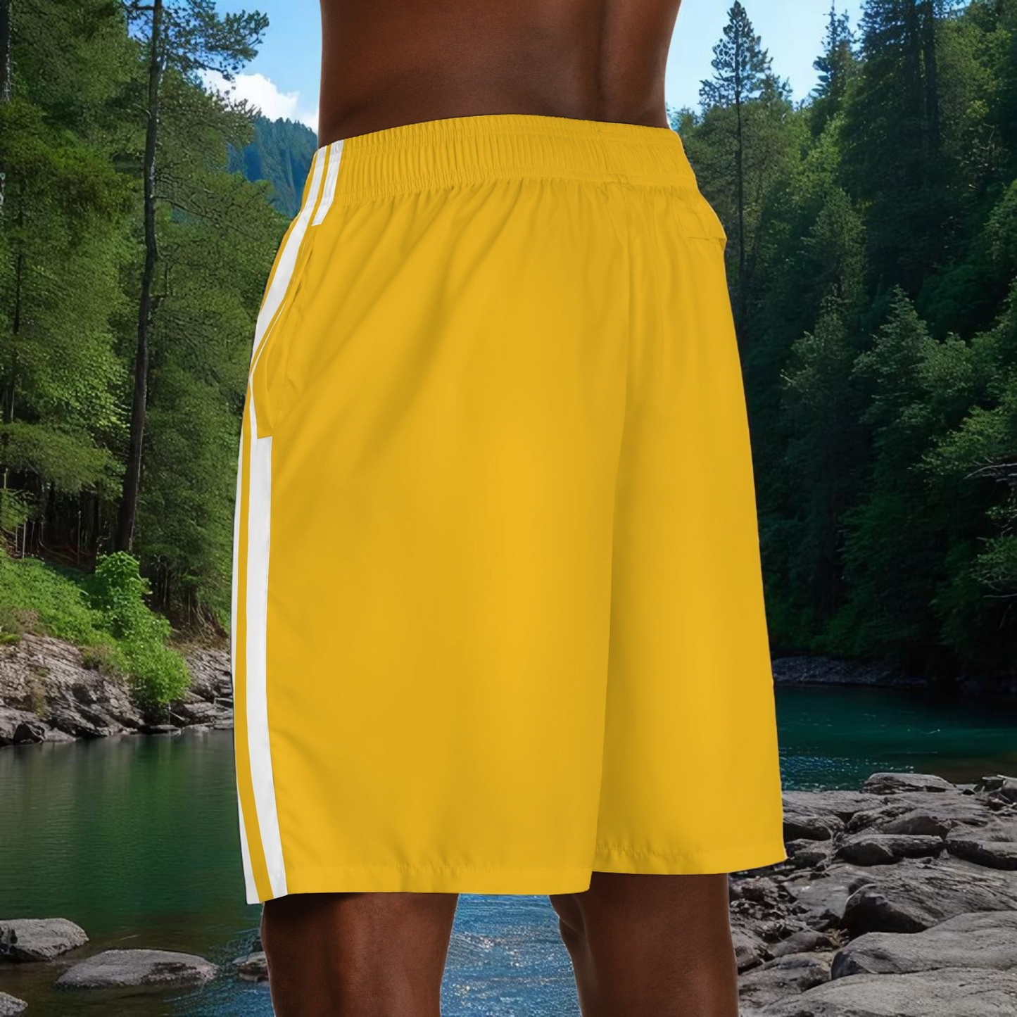 Ethnic Music Cartoon Men's Jogger Shorts - Happily Celebrating Heritage