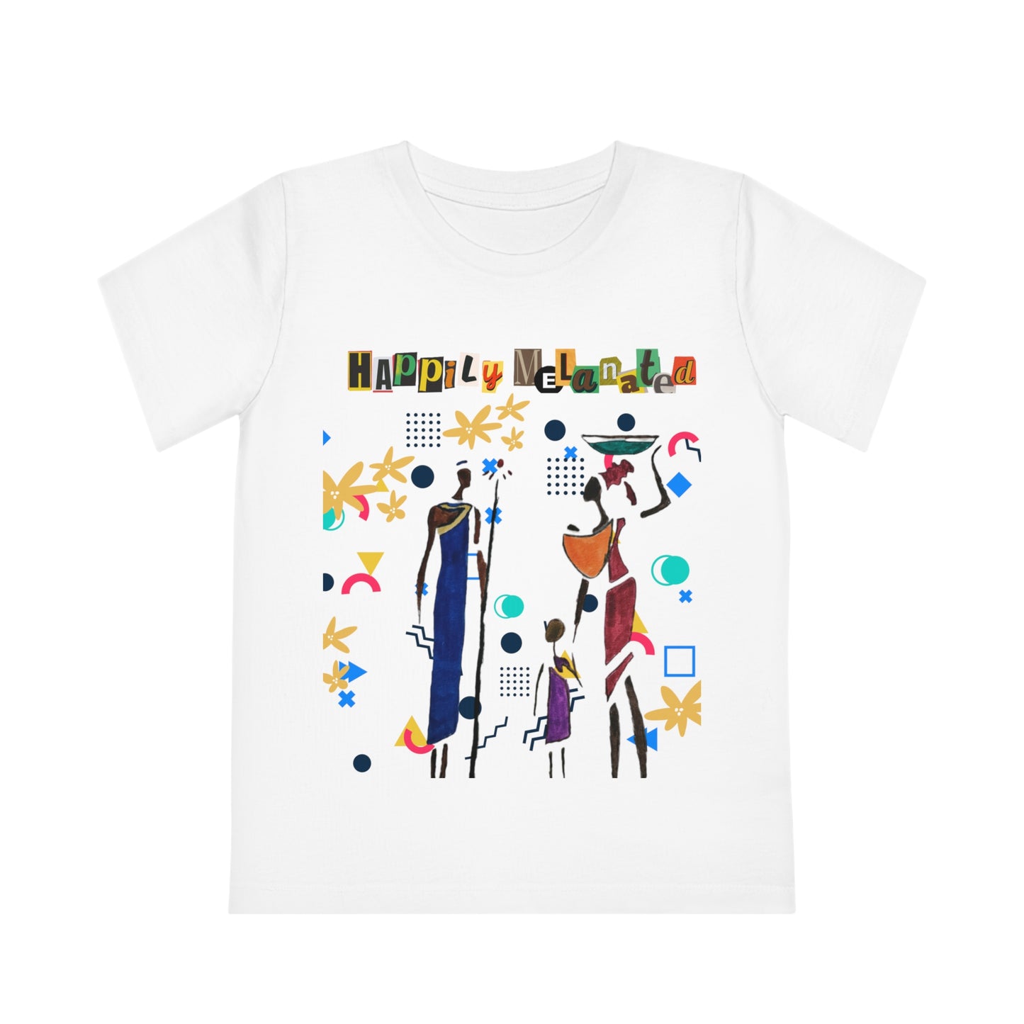 Afro Music Art Kids T-Shirt, Handcrafted Tee for Children, Kid's Graphic Tee