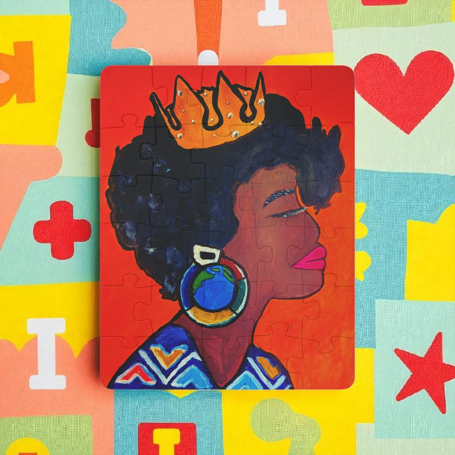 Kids' 30-Piece Crowned Queen Puzzle - Fun & Educational Playtime