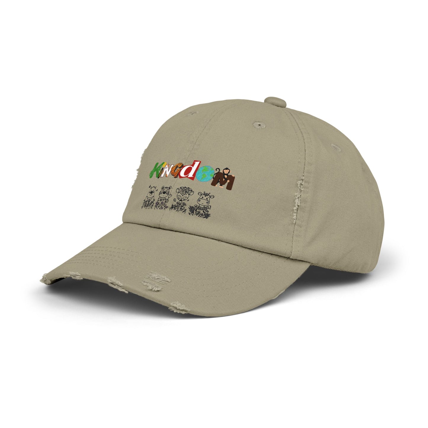 Graphic animal-themed Unisex Distressed Cap