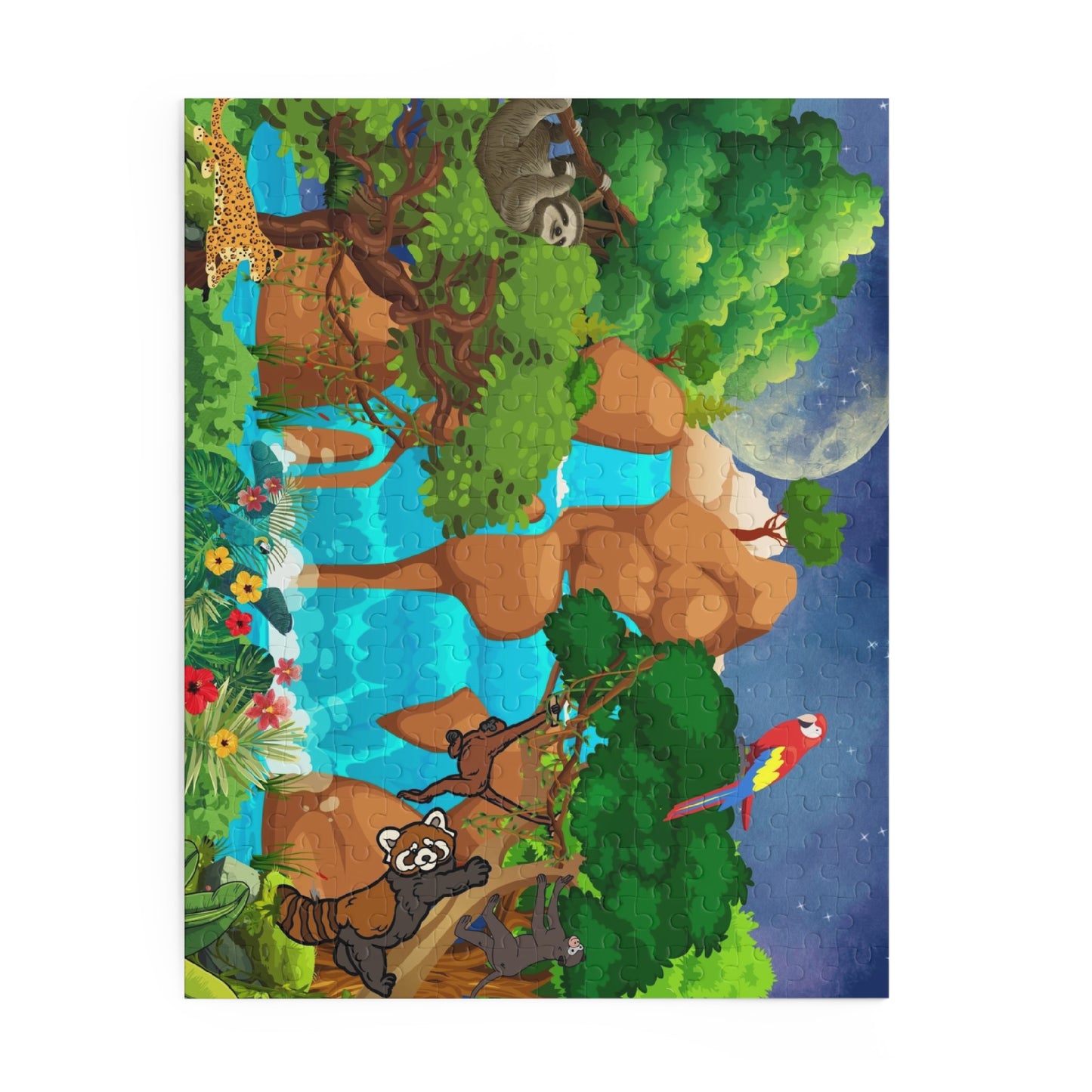 Vibrant Jungle Adventure Puzzle | 120, 252 & 500-Piece Options | Ideal Family Game Night