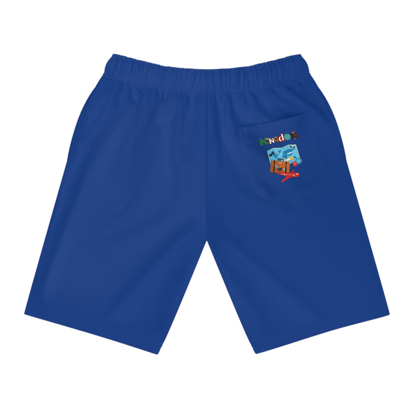 Travel Themed Athletic Shorts, Unisex Casual Gym Wear, Perfect for Summer Activities