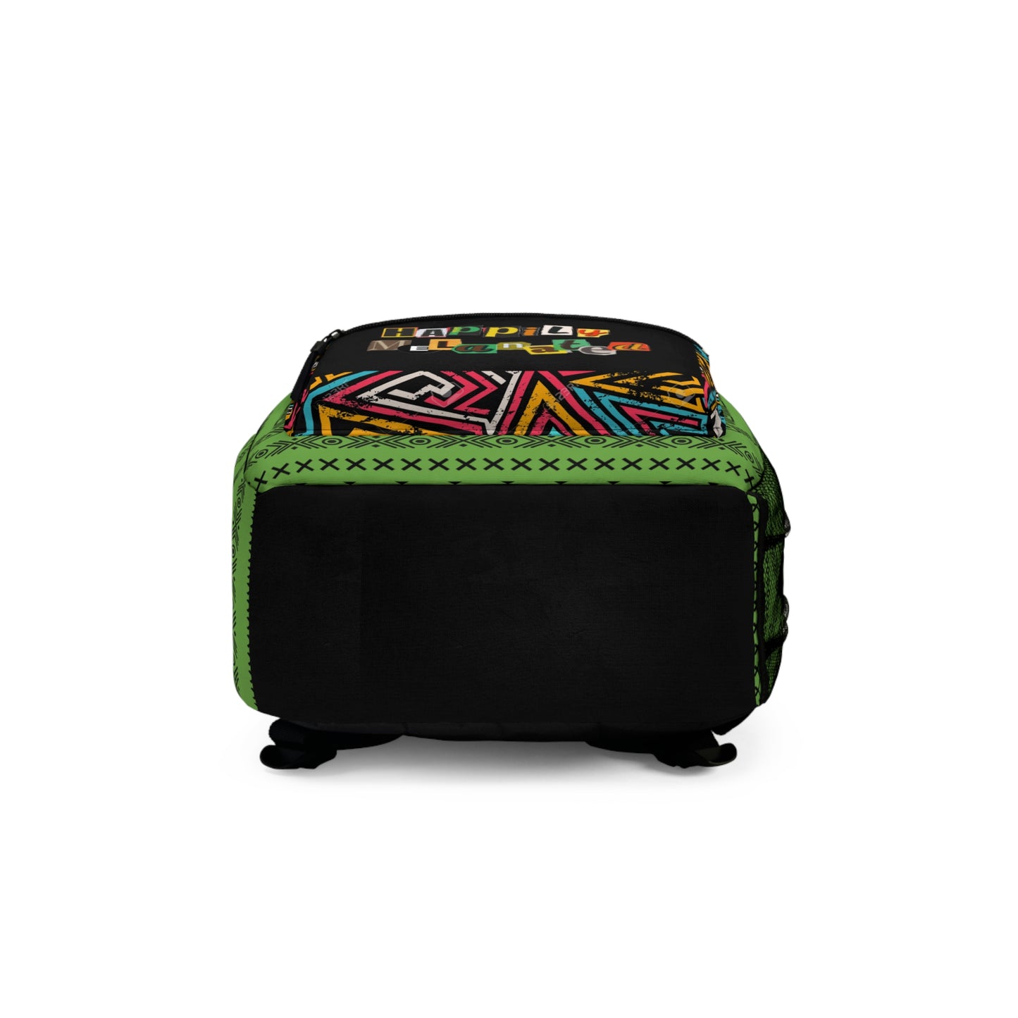 Unique Afro Music Backpack, Music Lover Bag, Cartoon Print Rucksack, Ethnic Design
