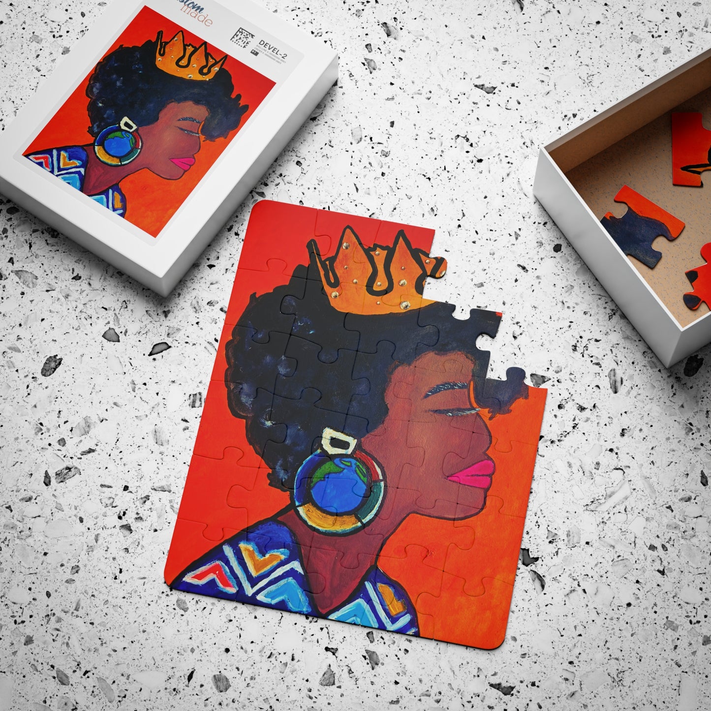 Kids' 30-Piece Crowned Queen Puzzle - Fun & Educational Playtime